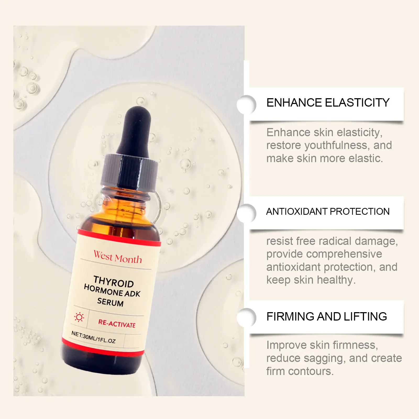 Neck Moisturizing Treatment Essence for Elastic Skin - West&Month 8 neck moisturizing essence nourish elastic skin West Month 491 7526