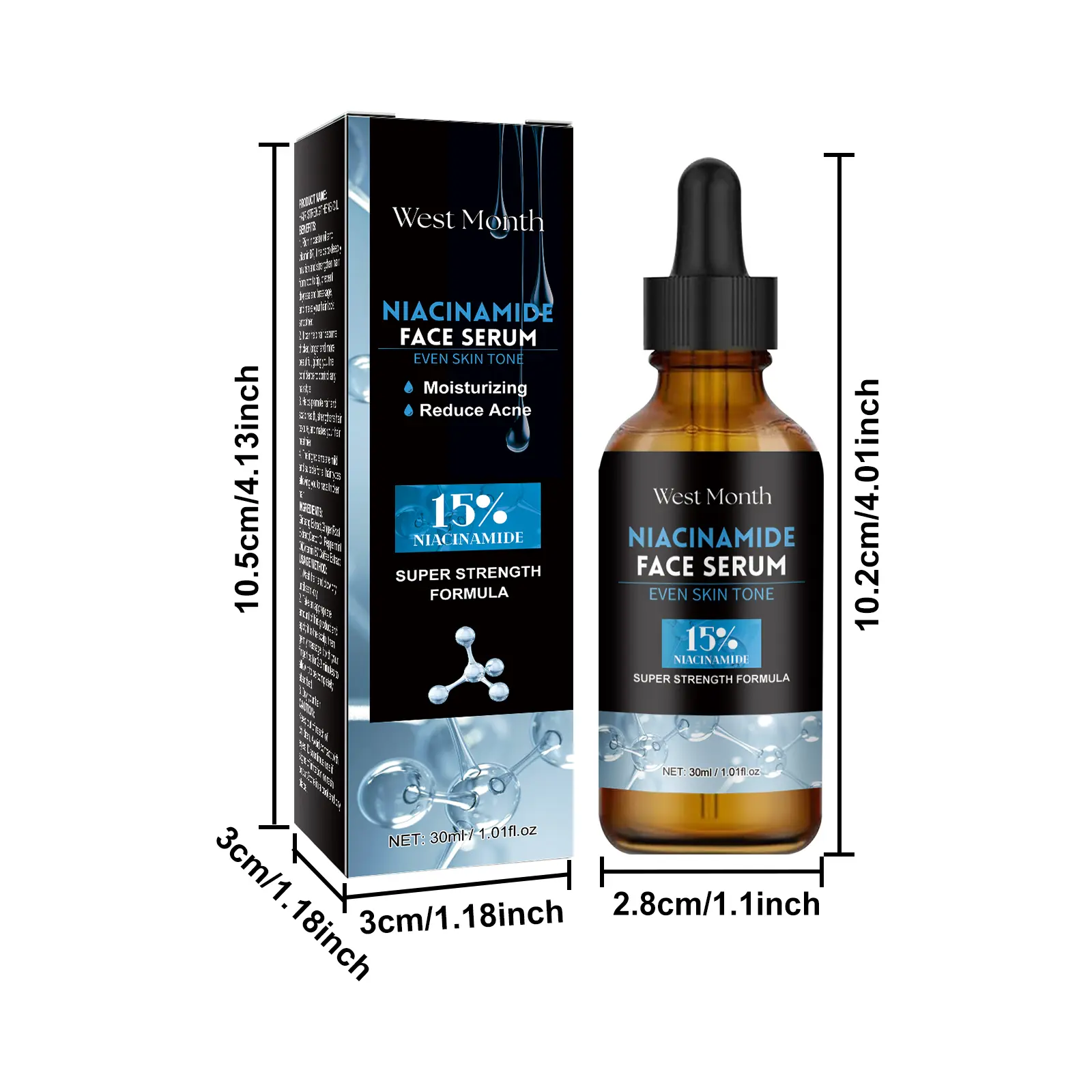 Niacinamide Facial Essence for Brightening & Firming - West&Month 1 niacinamide essence brighten firm hydrate whiten West Month 610 8962