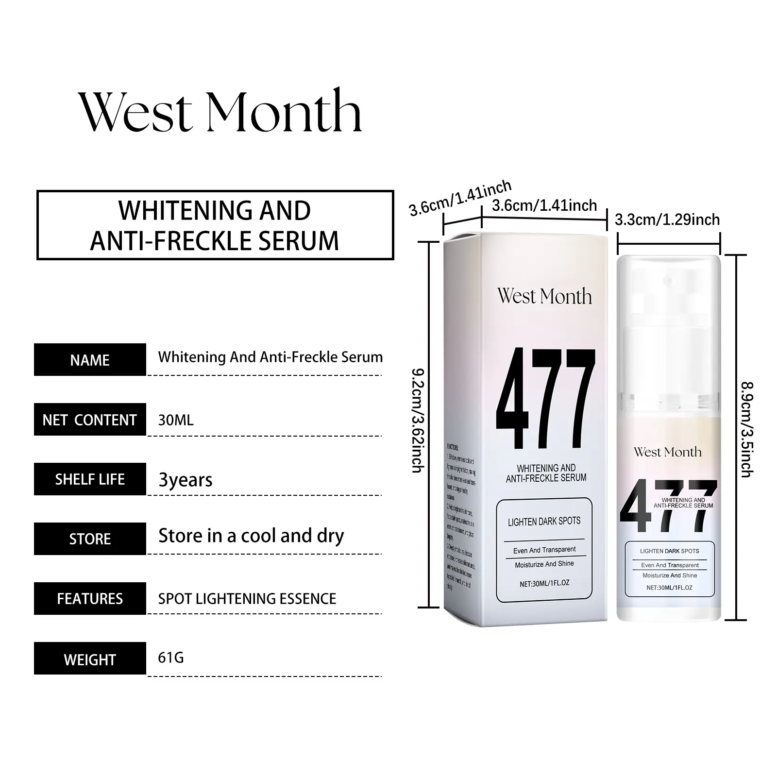 Niacinamide Skin Care Essence for Radiant, Even Skin Tone - West&Month 1 niacinamide essence nourish moisturize skin West Month 514 7853