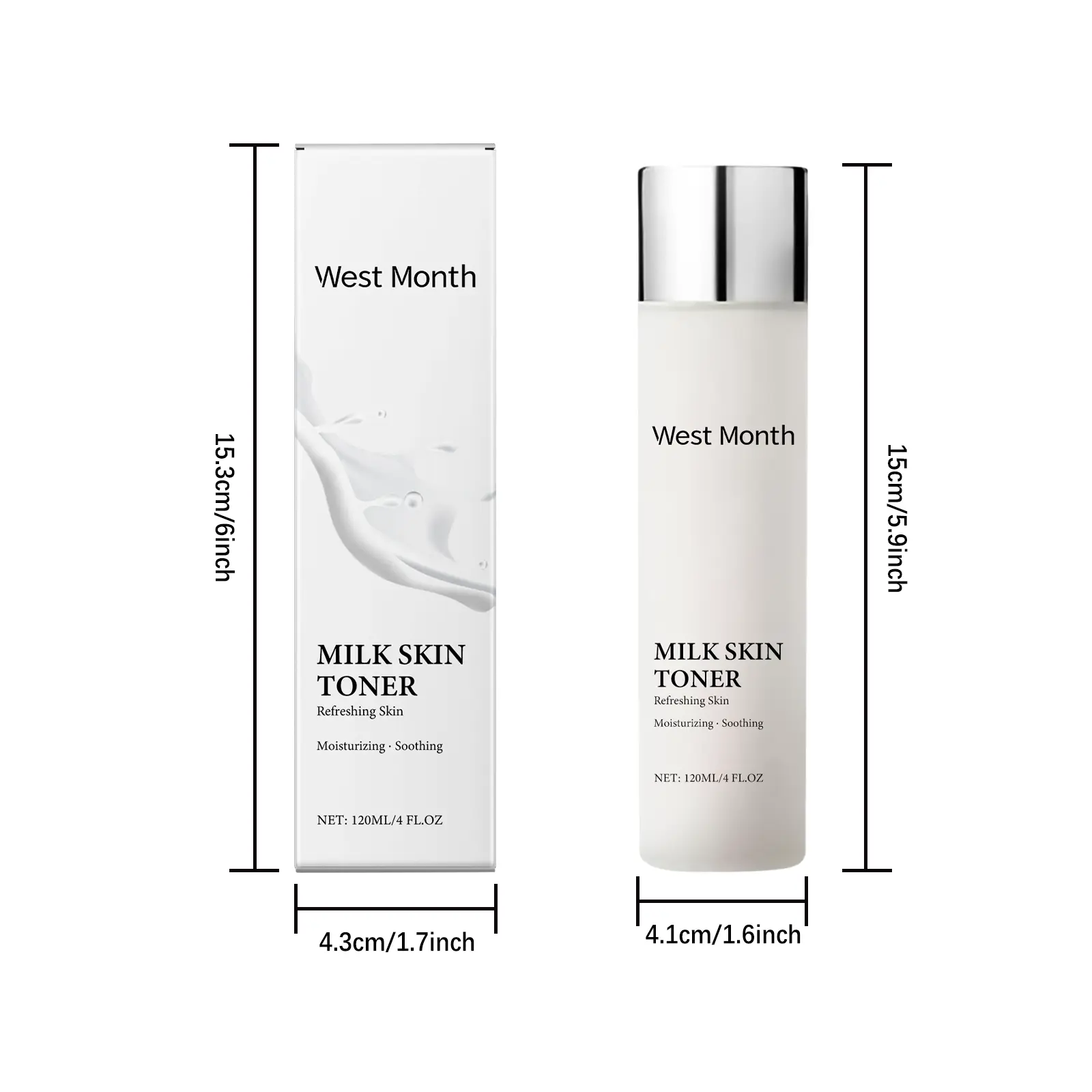Niacinamide Toner for Hydrating & Brightening Skin - West&Month 1 niacinamide toner nourish protect brighten West Month 106 2449