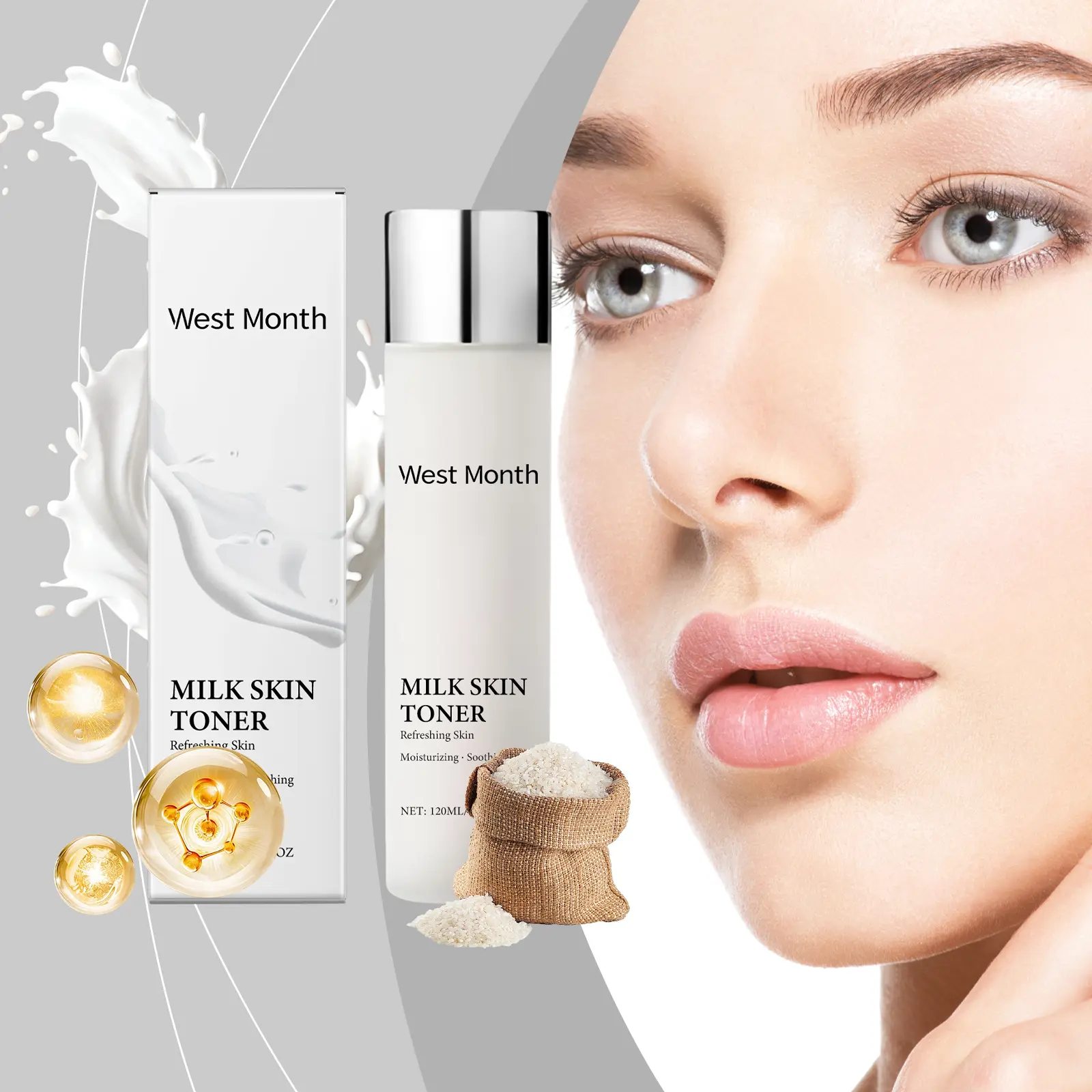 Niacinamide Toner for Hydrating & Brightening Skin - West&Month 2 niacinamide toner nourish protect brighten West Month 106 2450