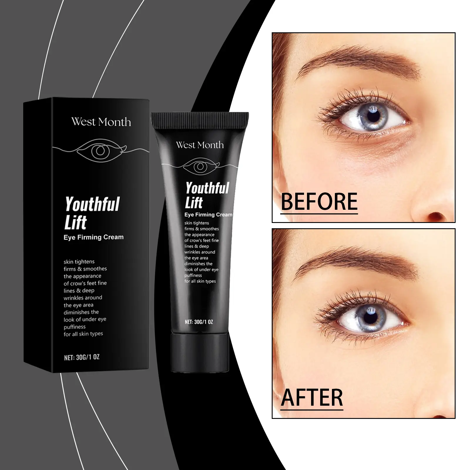 Nourishing Repair Eye Cream - Firming & Moisturizing - West&Month 2 nourishing eye cream gentle firm moisturize elastic West Month 493 7550