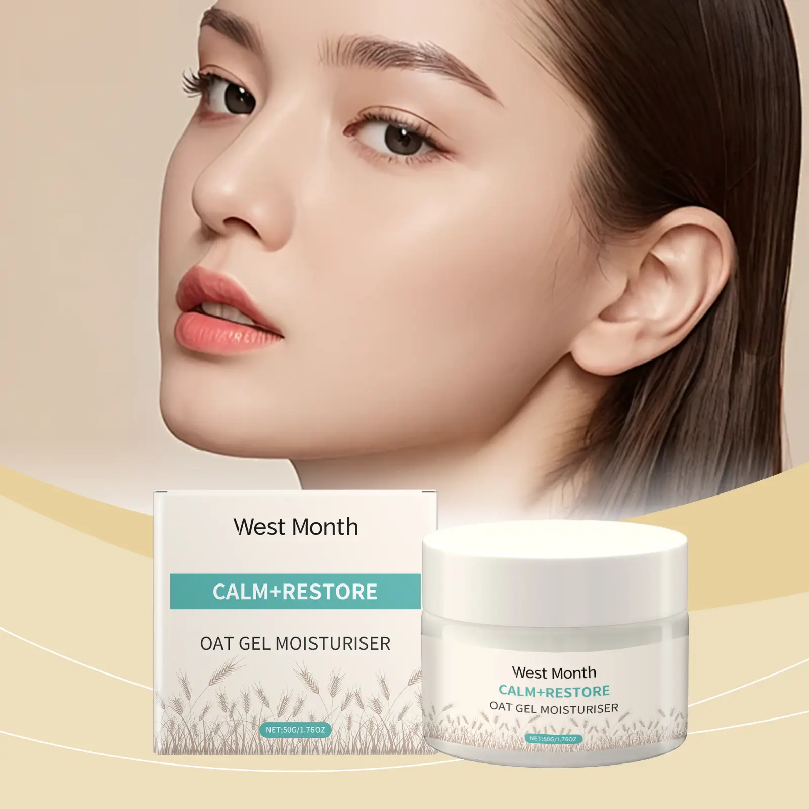 West&Month Oat Face Cream Review: My Honest Thoughts After 3 Weeks 2 Close up of West&Month Oat Face Cream texture on finger
