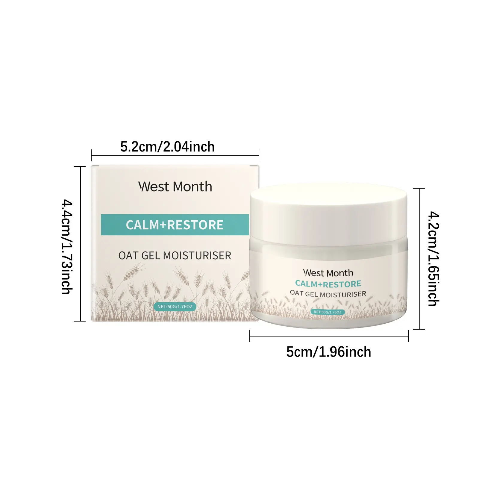 Oat Face Cream Deep Nourishing Moisturizer for Gentle Skin - West&Month 1 oat moisturizing face cream deep nourish gentle West Month 204 3655