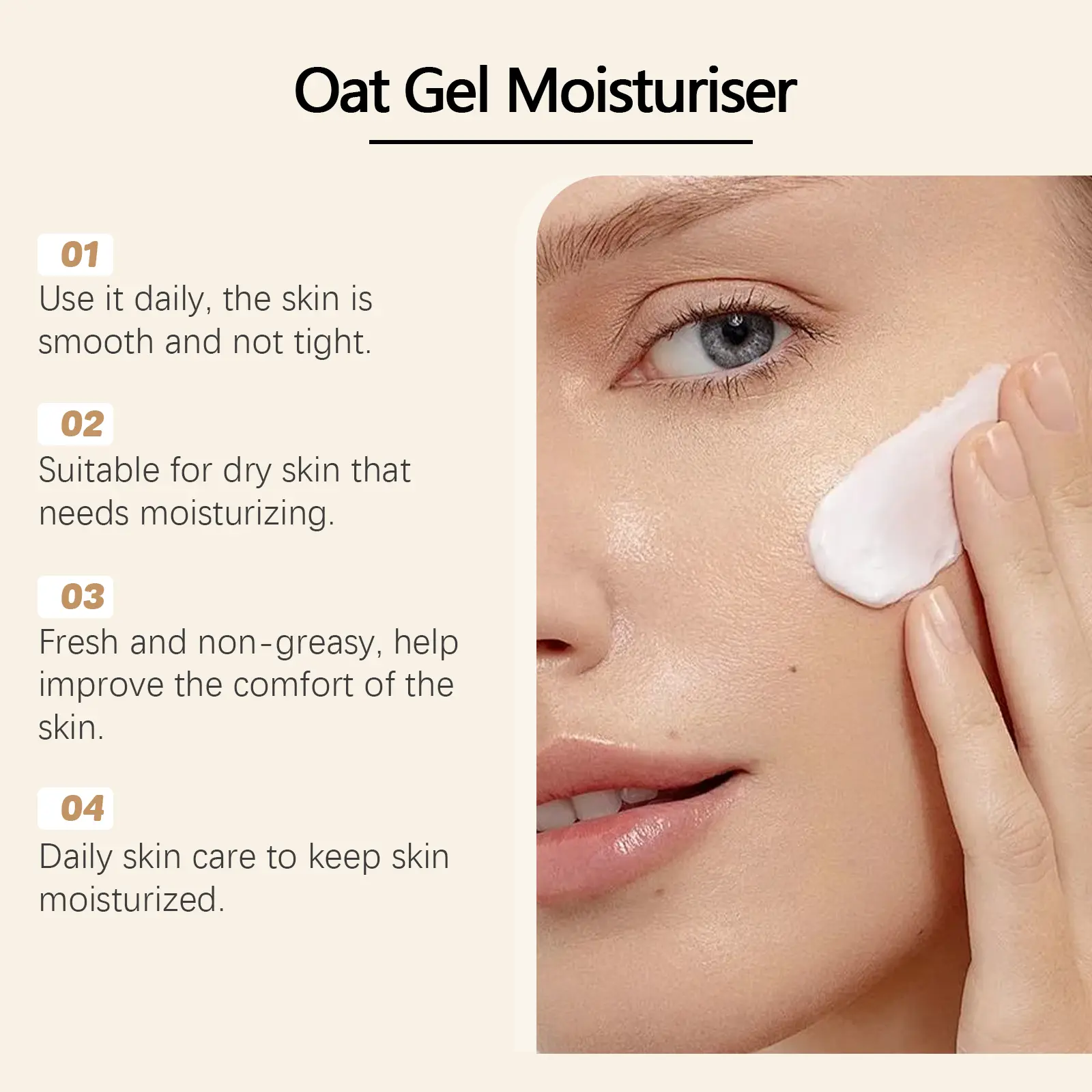Oat Face Cream Deep Nourishing Moisturizer for Gentle Skin - West&Month 8 oat moisturizing face cream deep nourish gentle West Month 204 3659