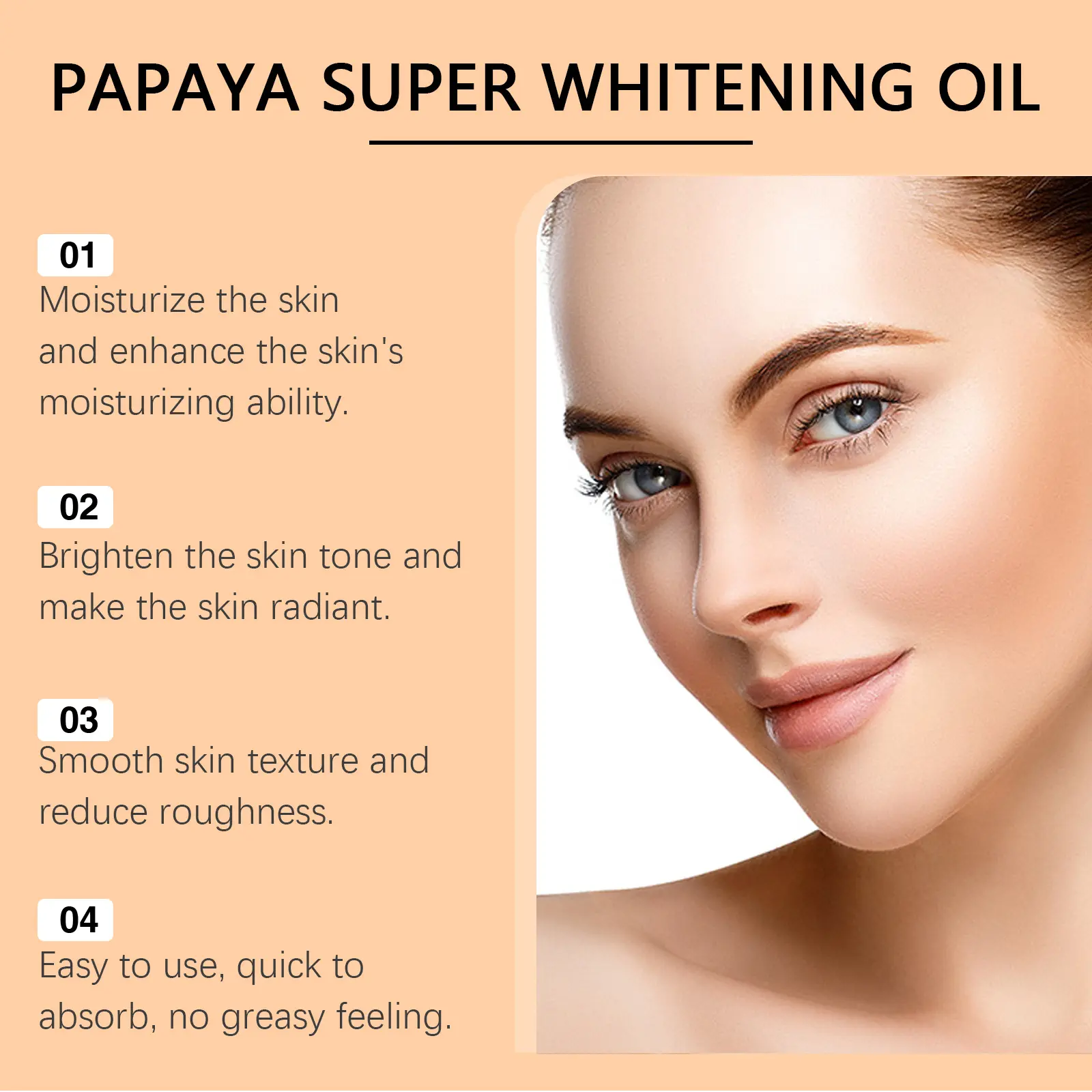 Papaya Body Oil with Vitamin C & Hyaluronic Acid - West&Month 5 papaya body oil massage moisturizing West Month 066 1929