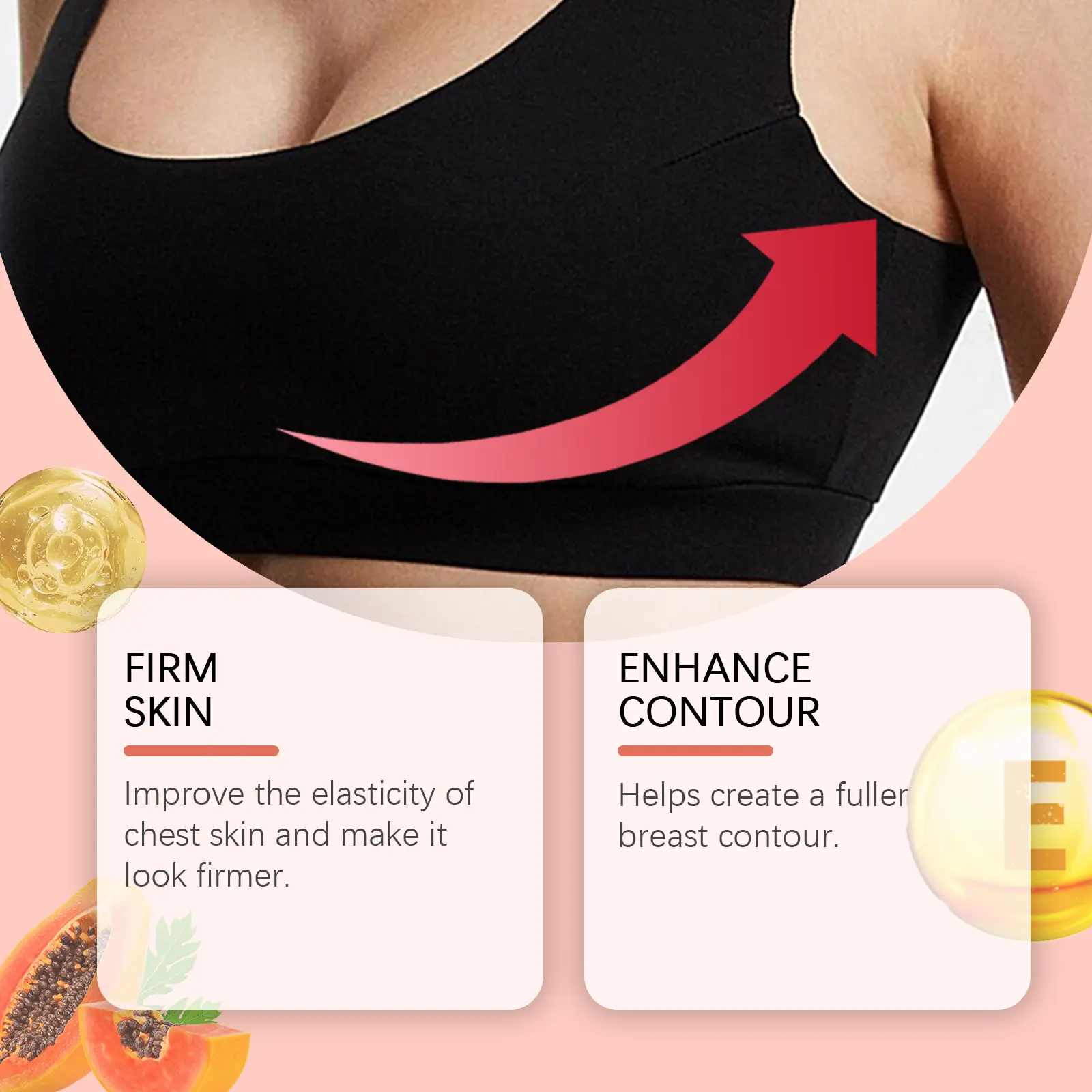 Papaya Breast Cream for Nourishing & Firming Chest Skin - West&Month 7 papaya breast cream nourish lift firming West Month 133 2775