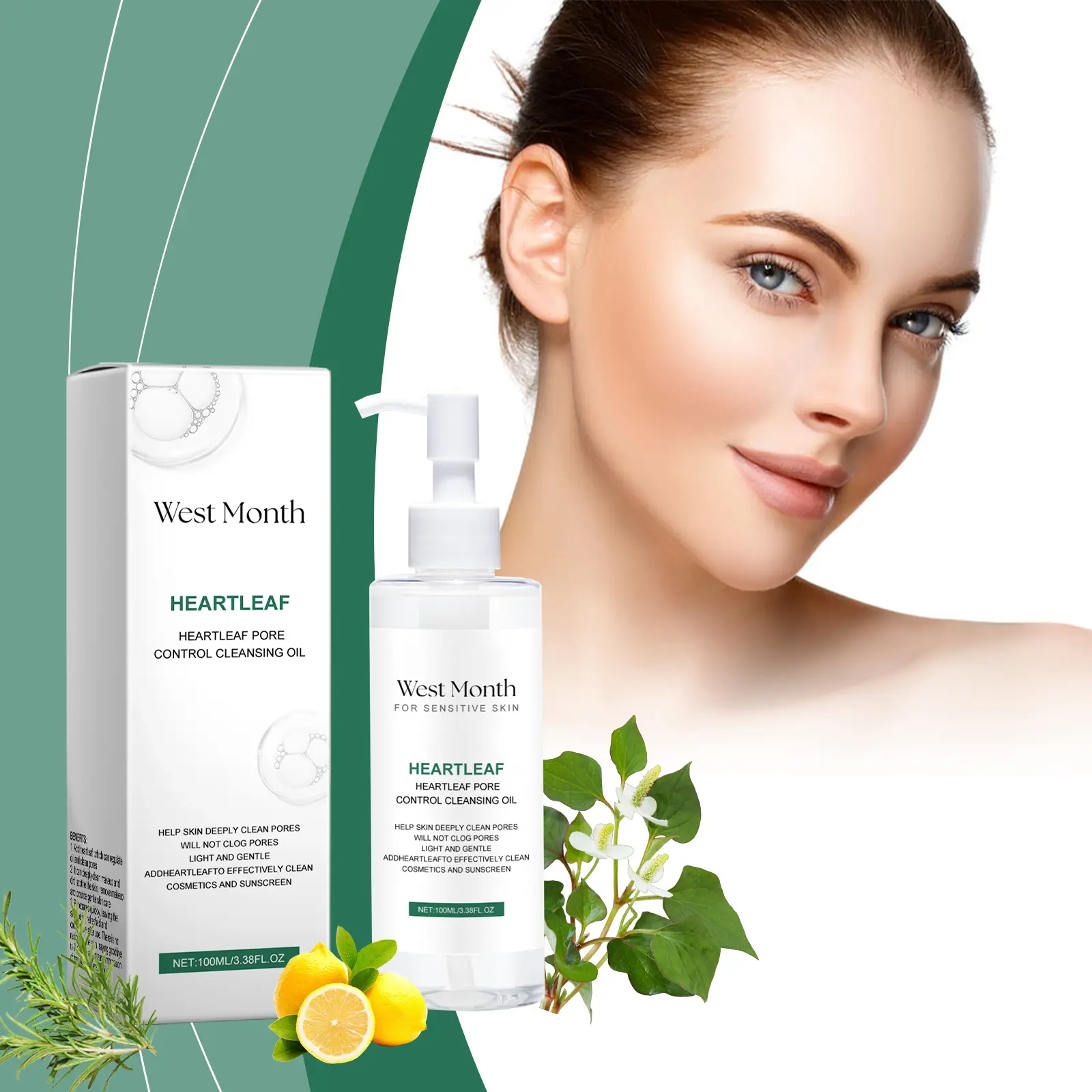Pore Cleansing Oil - Gentle Moisturizing for Face, Eyes & Lips - West&Month 2 pore cleansing oil clean face eyes lips moisturize West Month 416 6473