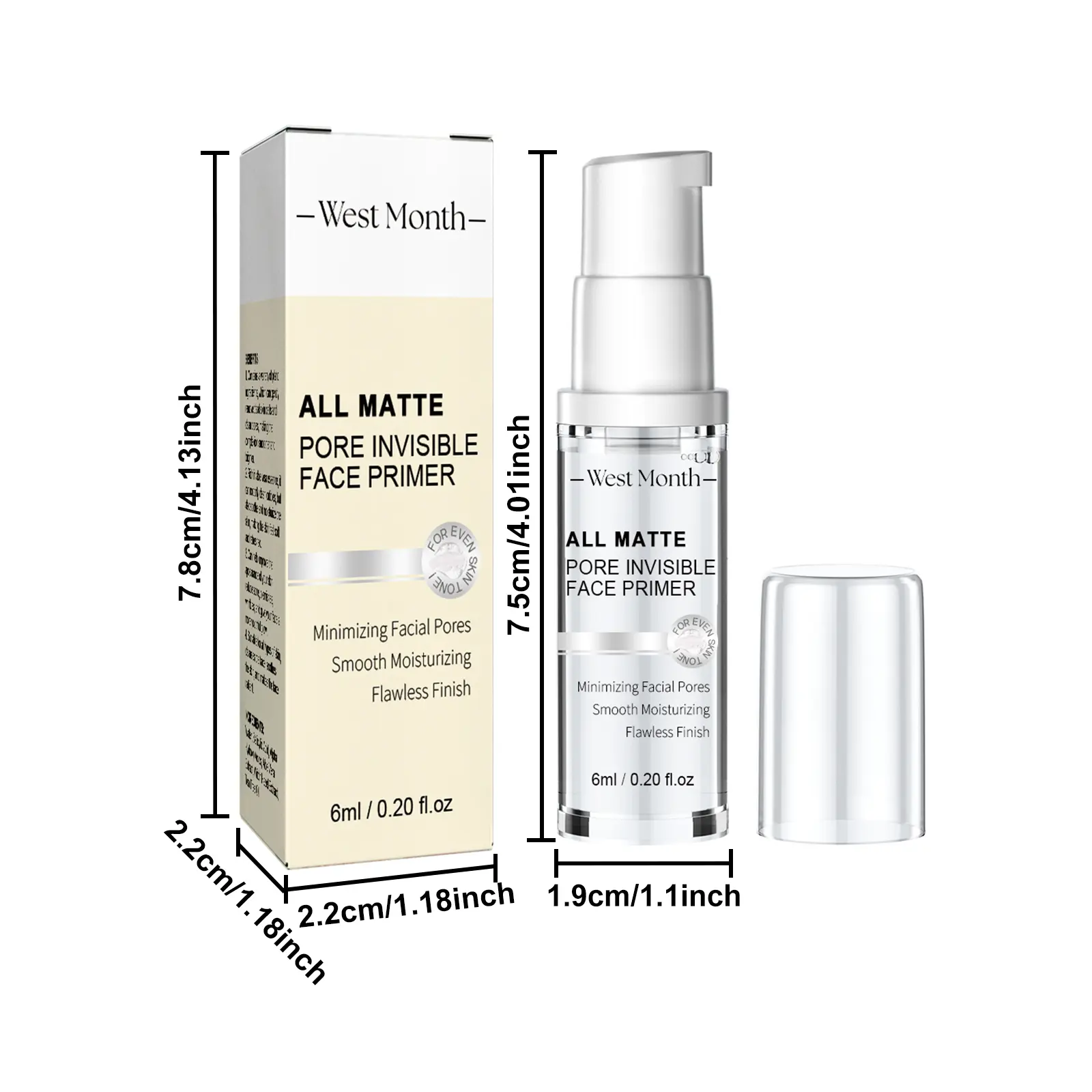 West Pore Contouring Primer: Brightening & Moisturizing Makeup Base 1 pore primer brighten moisturize conceal West Month 331 5281