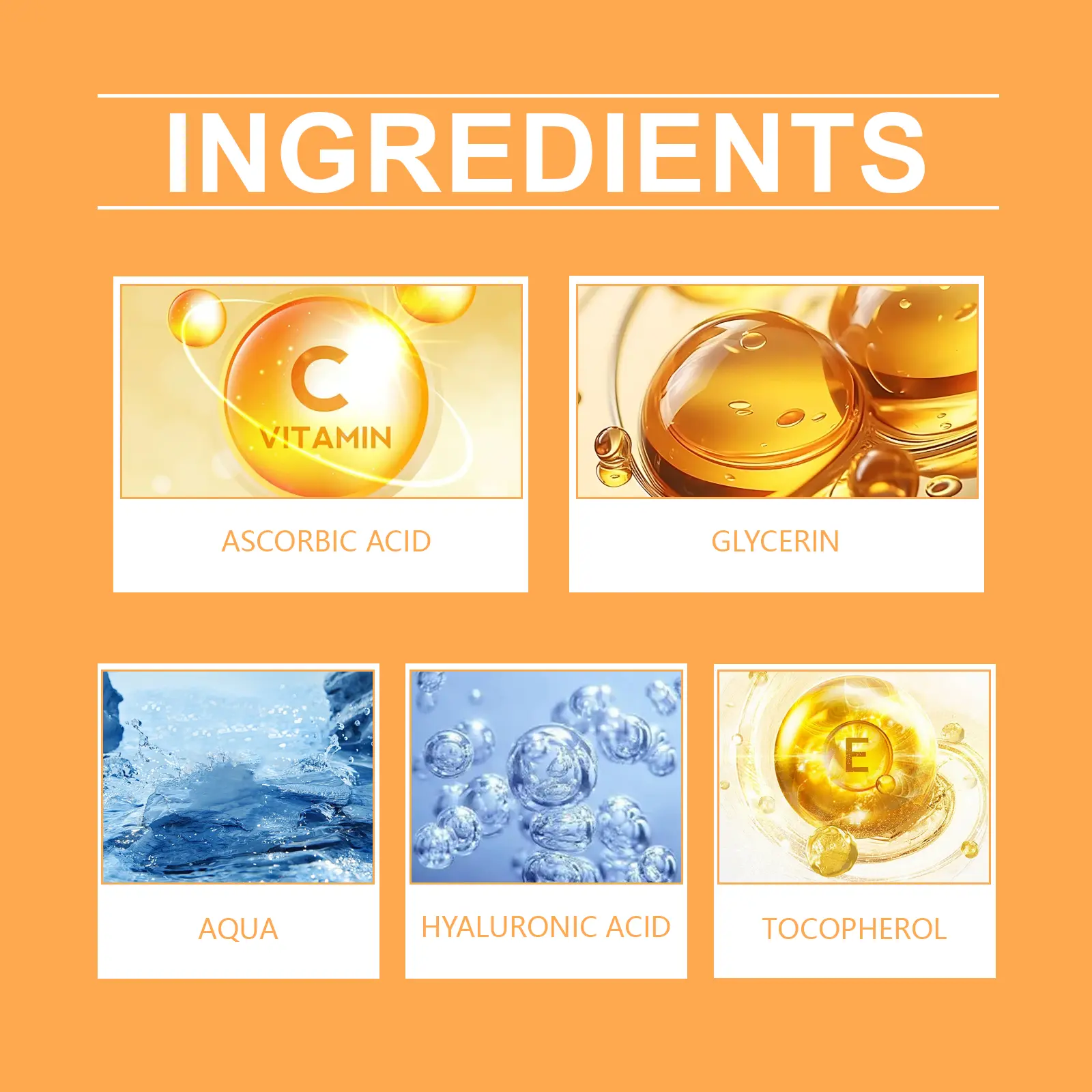 Moisturizing Facial Serum with Hyaluronic Acid & Vitamin C - West&Month 3 professional facial serum gentle moisturize daily West Month 465 7143