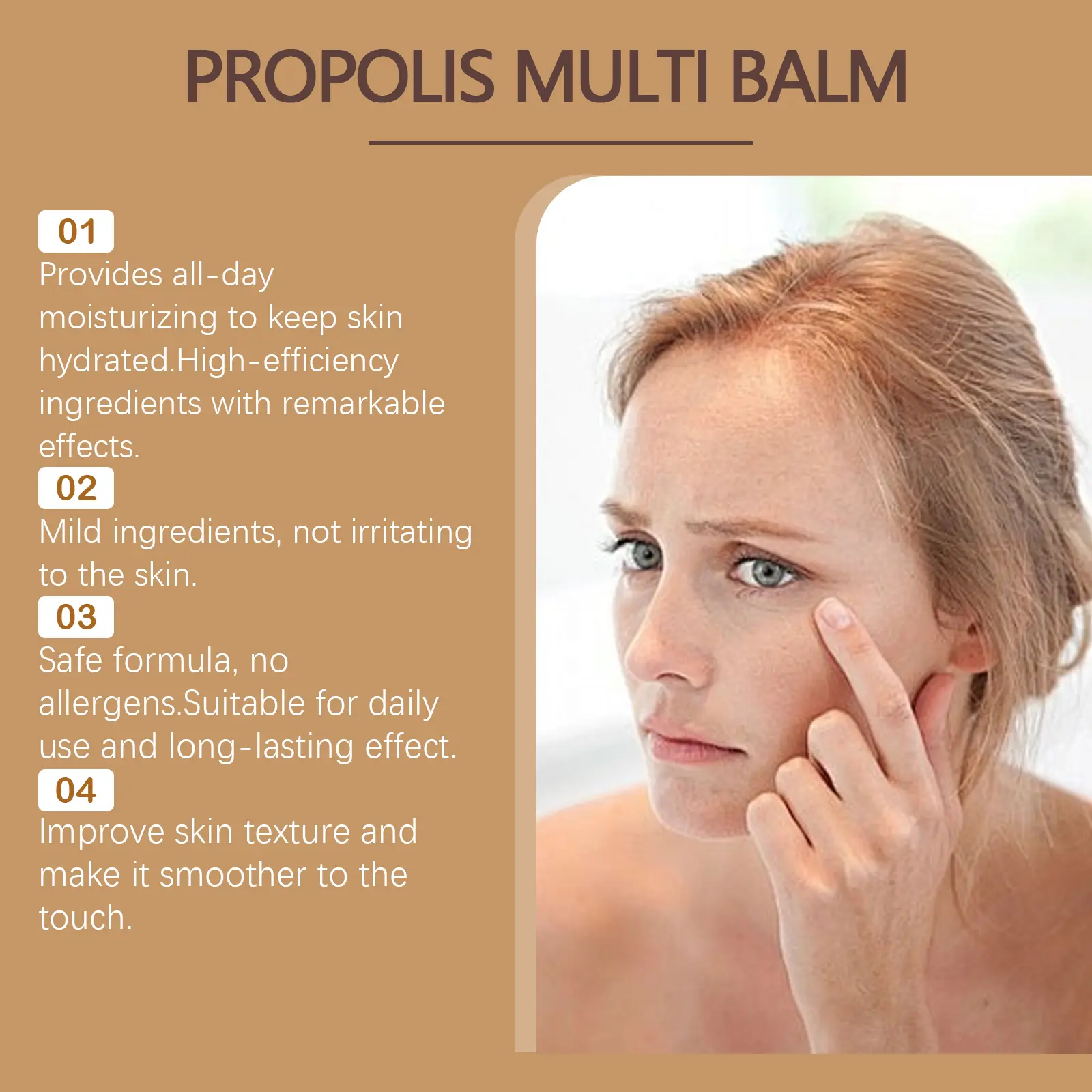 Propolis Moisturizing Bar Firming & Anti-Wrinkle Face Stick - West&Month 5 propolis firming bar anti wrinkle moisturize West Month 150 2994