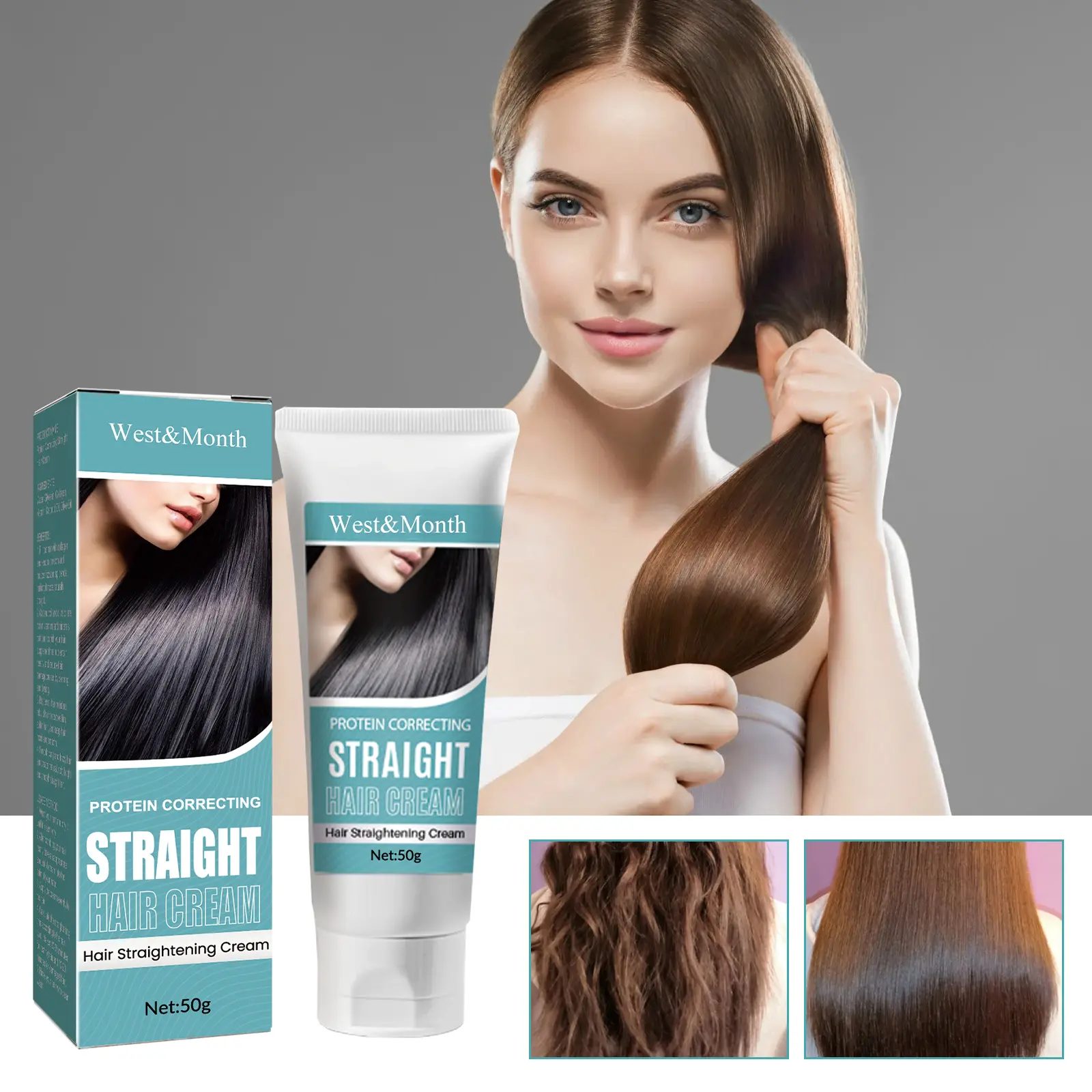 West&Month Hair Repair Cream Review: My Real Results on Damaged Hair 1 West&Month Protein Hair Repair Cream bottle on my bathroom counter