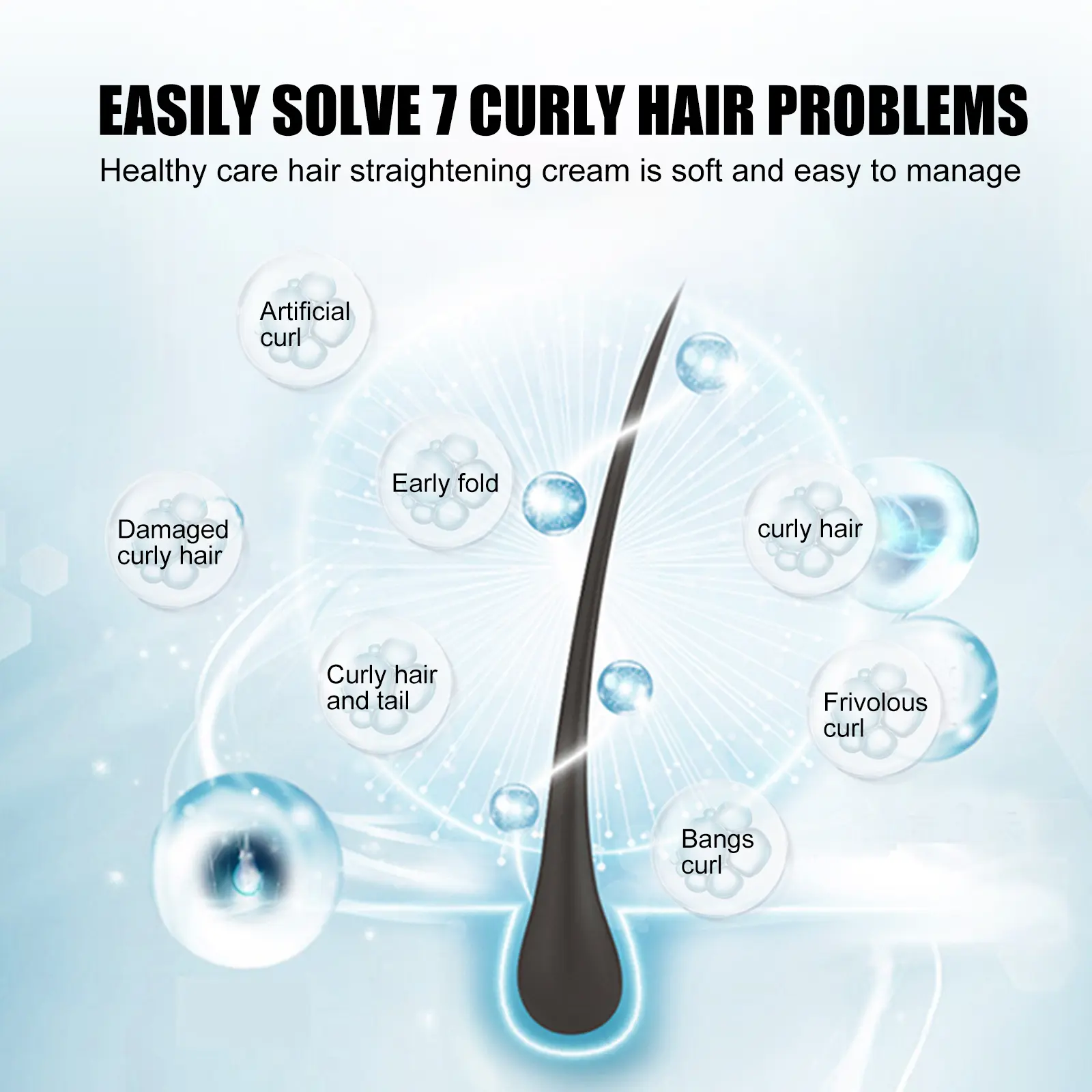 Protein Hair Styling Cream for Repair and Softening - West&Month 6 protein straightening cream long lasting repair damage West Month 442 6819