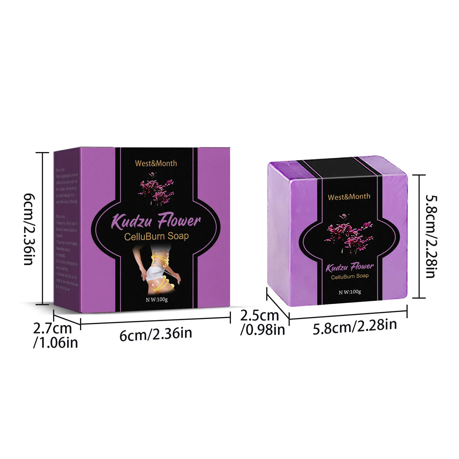 Puerariae Flower Body Soap for Brightening & Hydration - West&Month 1 puerariae flower soap clean firm shape body West Month 515 7868