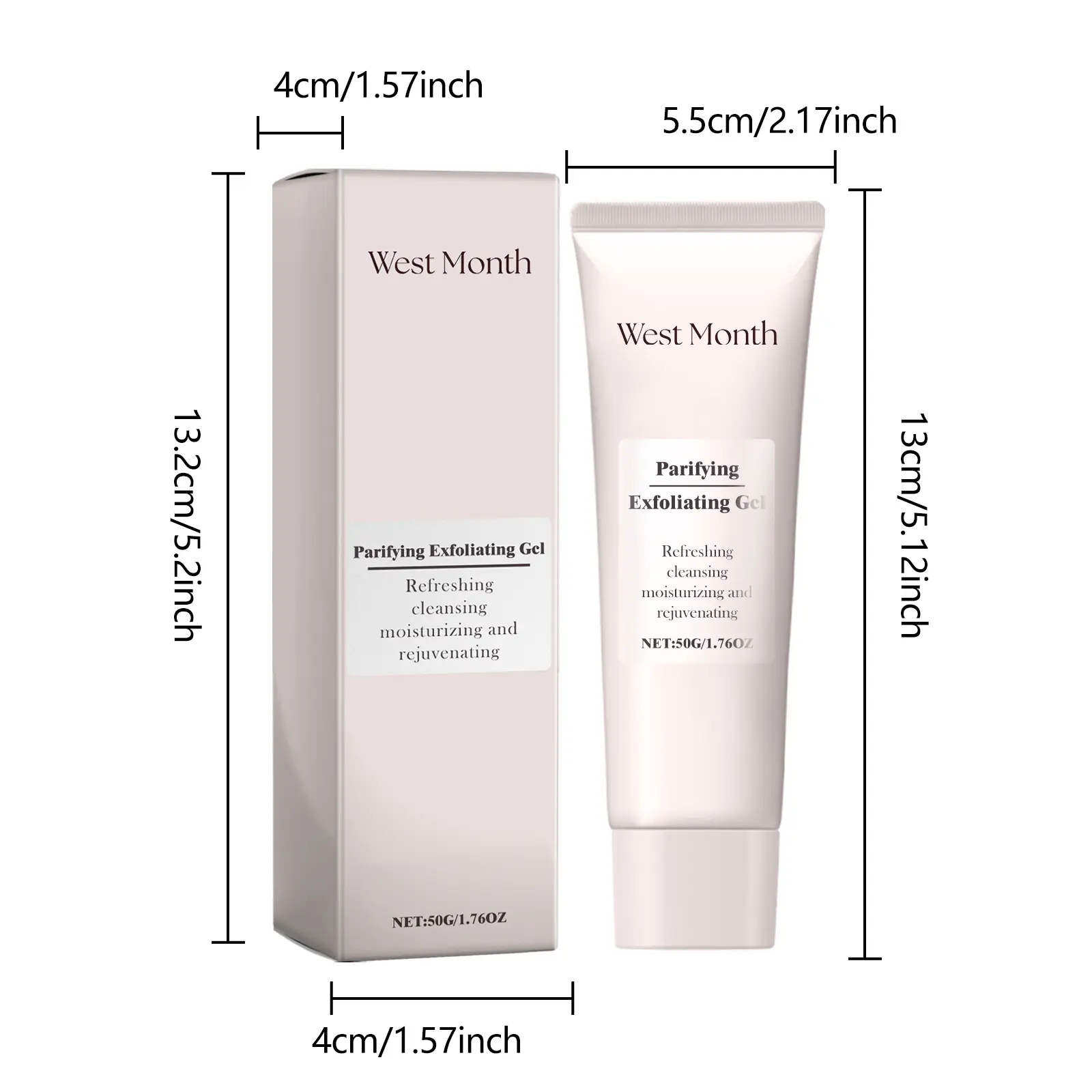 Purifying Exfoliating Gel for Brightening & Pore Refining - West 1 purifying exfoliating gel clean bright skin West Month 041 1625