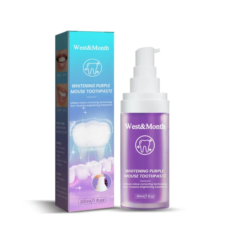 purple mousse toothpaste daily clean stains freshen West Month 272 4513