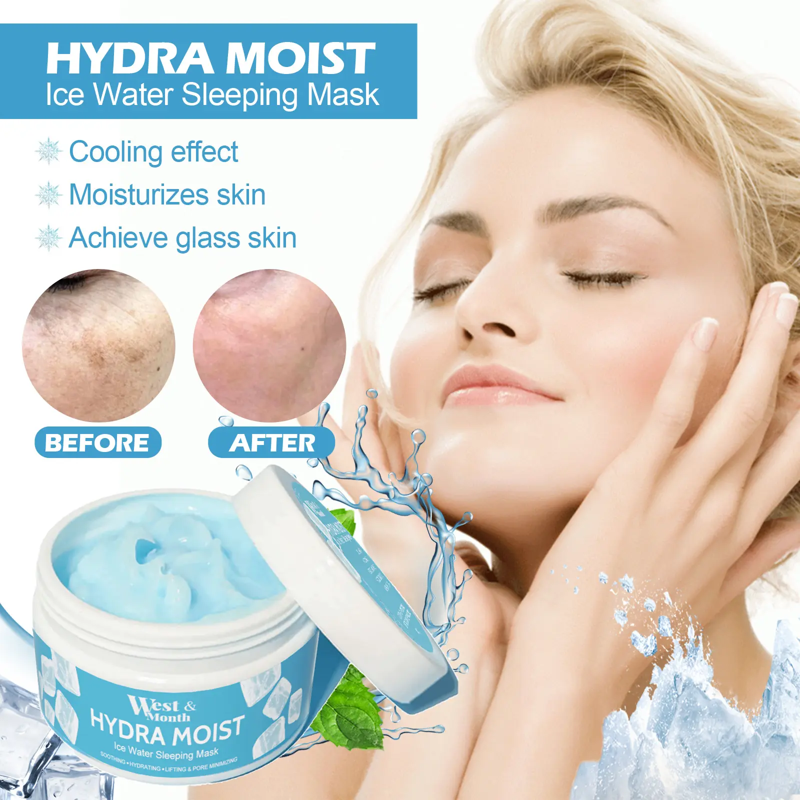West&Month Sleep Mask Review: My Overnight Glow-Up or Just Hype? 2 Close up of the West&Month Sleep Mask texture on fingertips