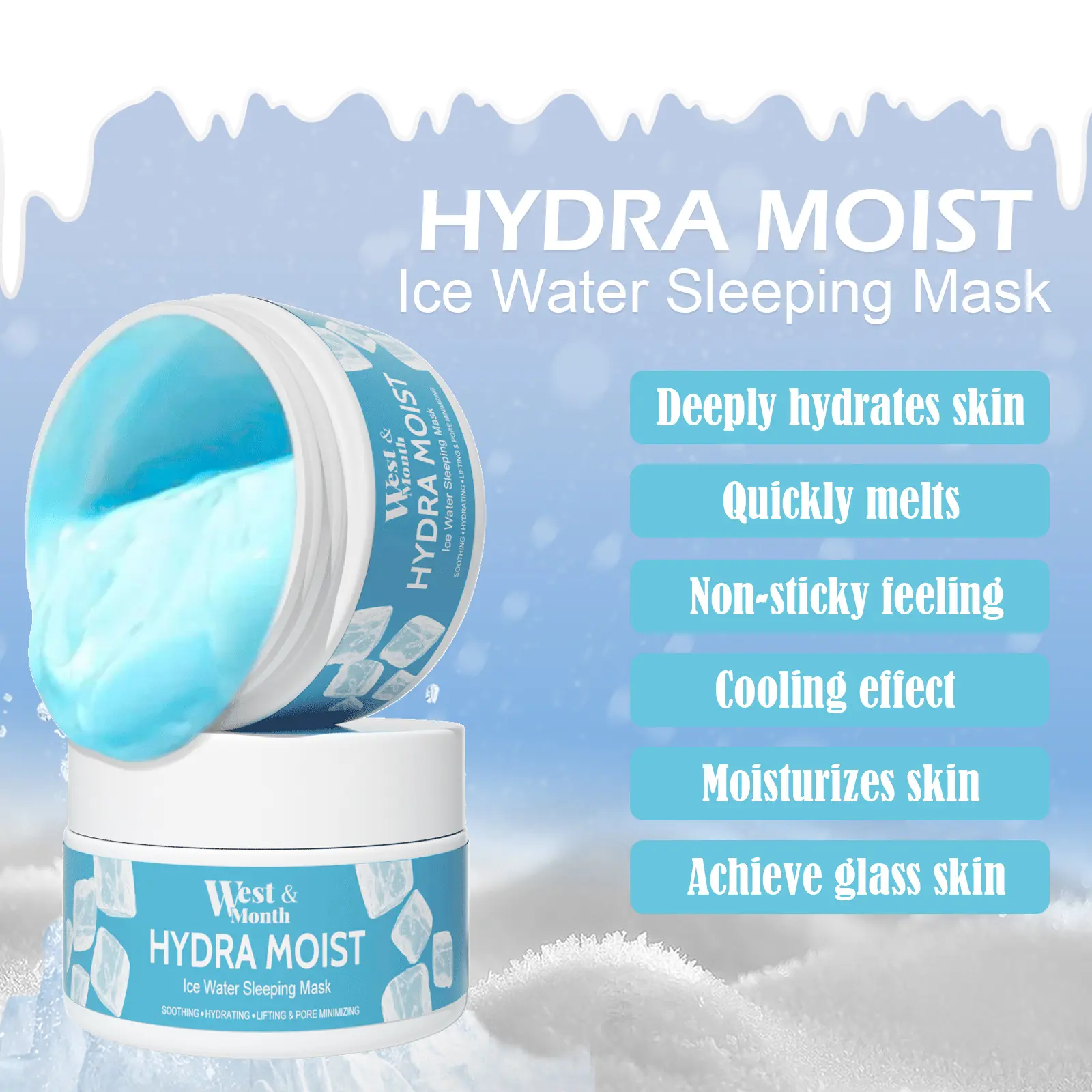 Rejuvenating Sleep Mask for Deep Pore Cleansing & Hydration - West&Month 6 rejuvenating sleep mask clean pores hydrate West Month 139 2851