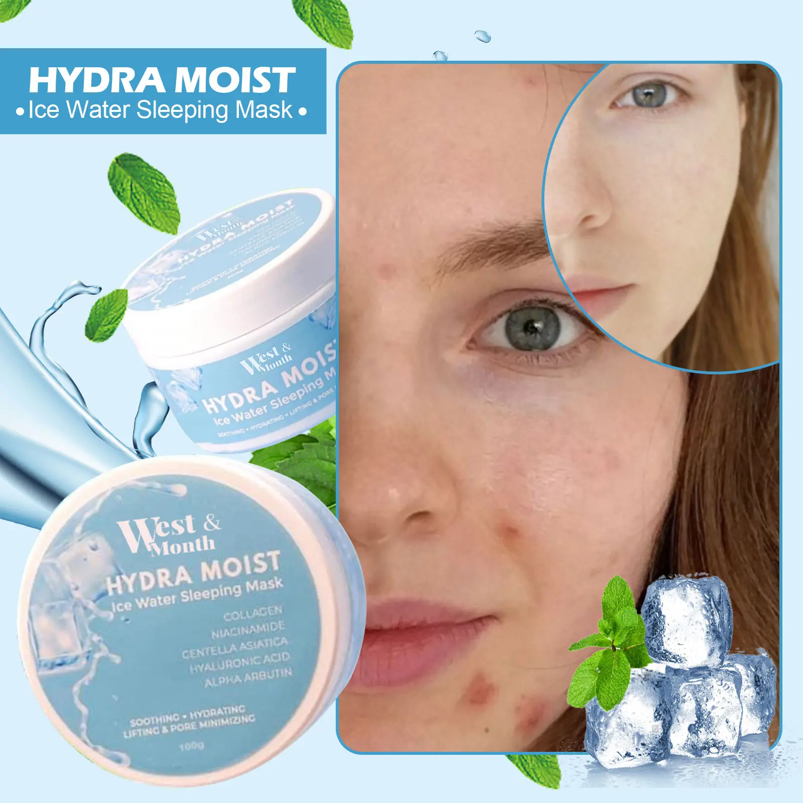 Rejuvenating Sleep Mask for Deep Pore Cleansing & Hydration - West&Month 8 rejuvenating sleep mask clean pores hydrate West Month 139 2853