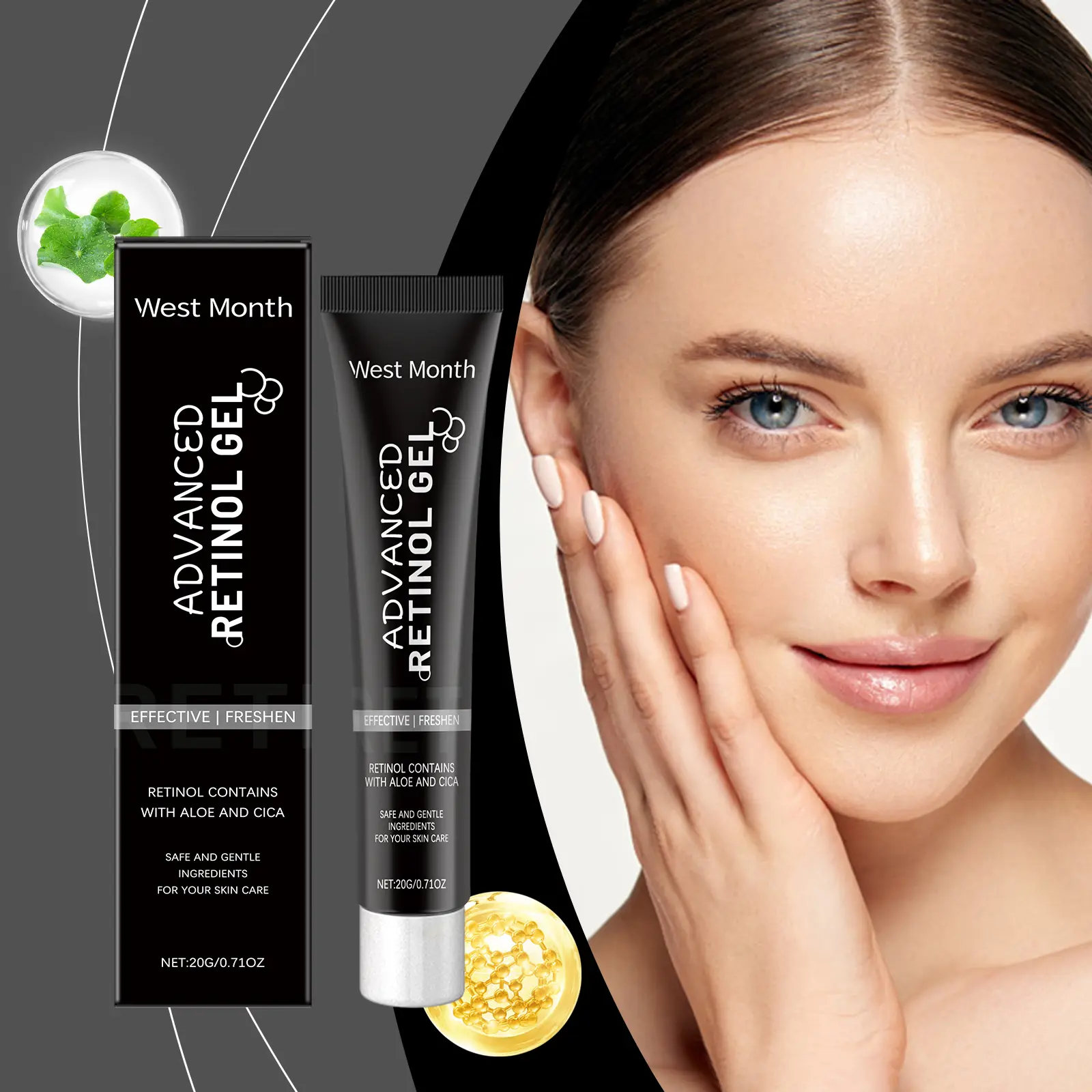 Retinol Face Cream for Moisturizing & Brightening - West&Month 2 retinol care cream moisturize brighten rejuvenate West Month 672 9573