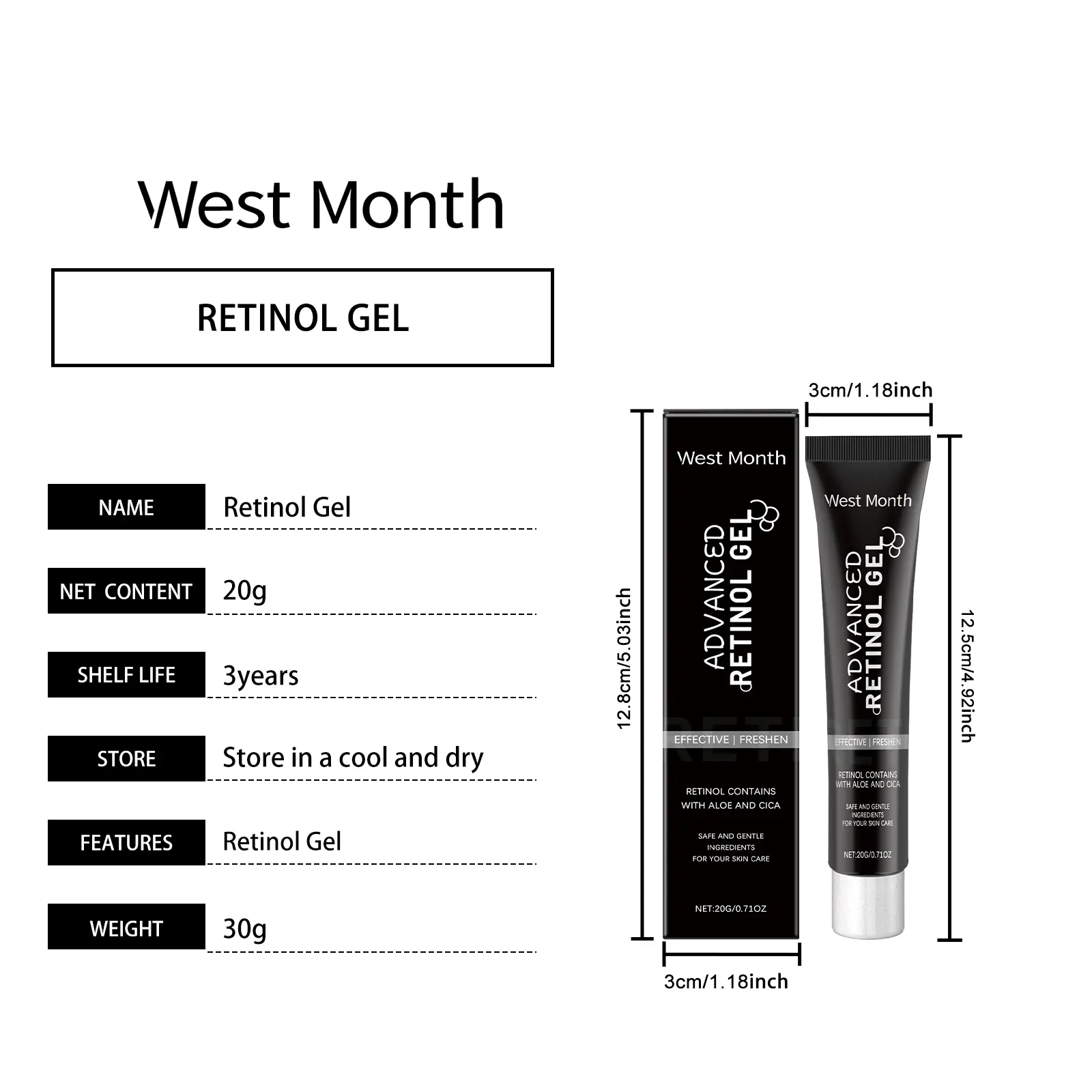 Retinol Face Cream for Moisturizing & Brightening - West&Month 1 retinol care cream moisturize brighten rejuvenate West Month 672 9578