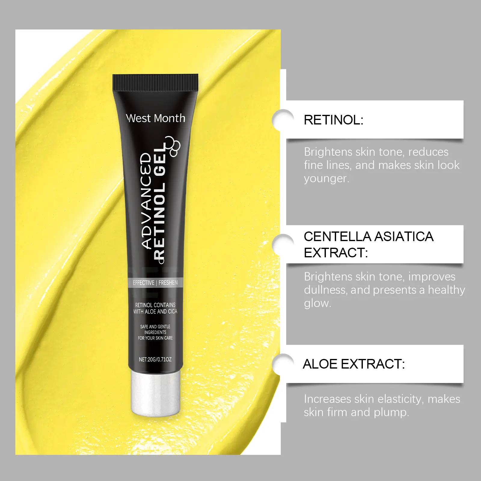 Retinol Face Cream for Moisturizing & Brightening - West&Month 5 retinol care cream moisturize brighten rejuvenate West Month 672 9579