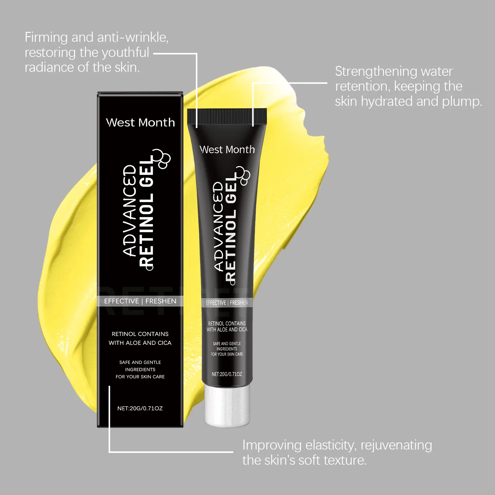 Retinol Face Cream for Moisturizing & Brightening - West&Month 6 retinol care cream moisturize brighten rejuvenate West Month 672 9580