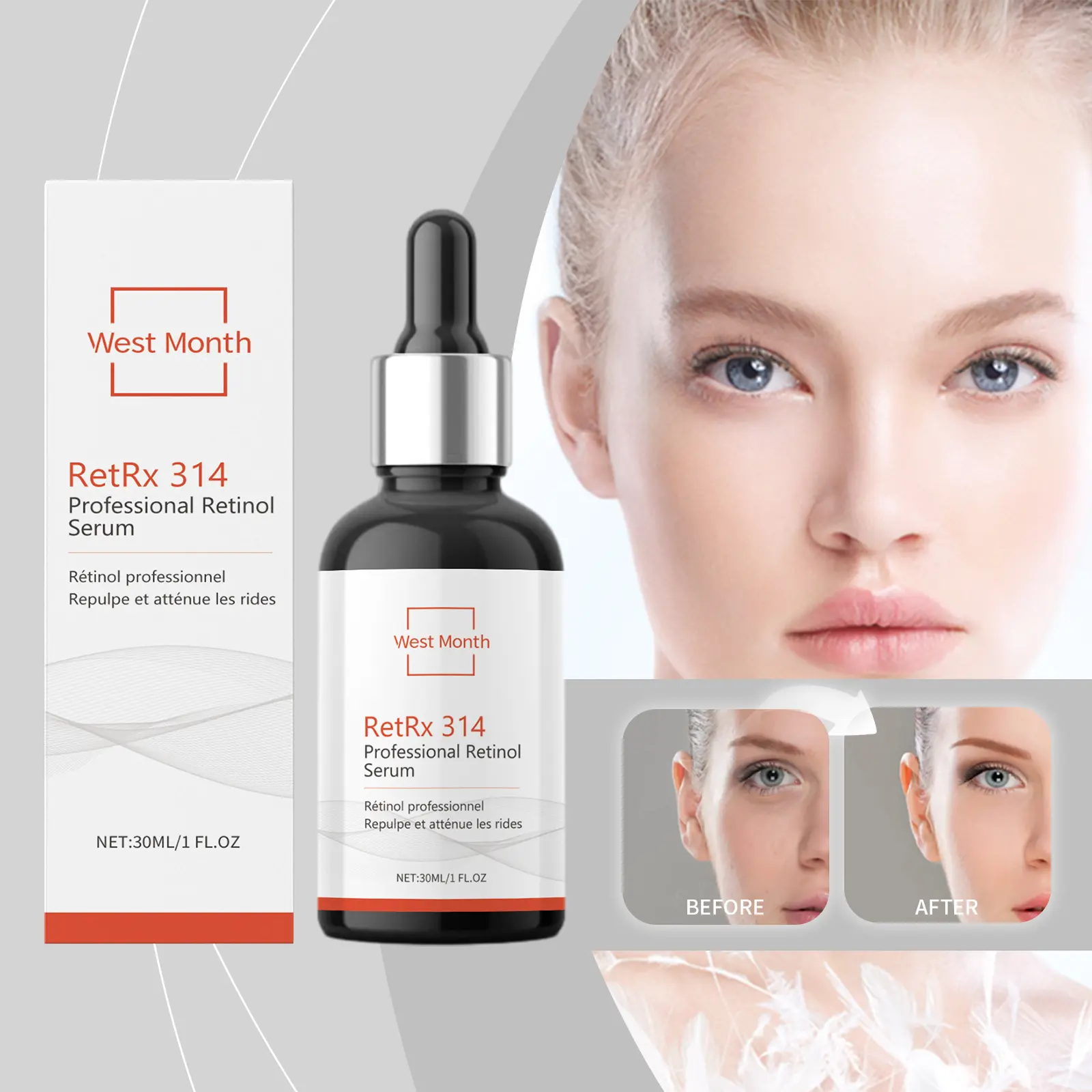 Retinol Facial Essence Hydrating & Firming Serum - West 2 retinol essence facial hydrate nourish improve West Month 153 3025