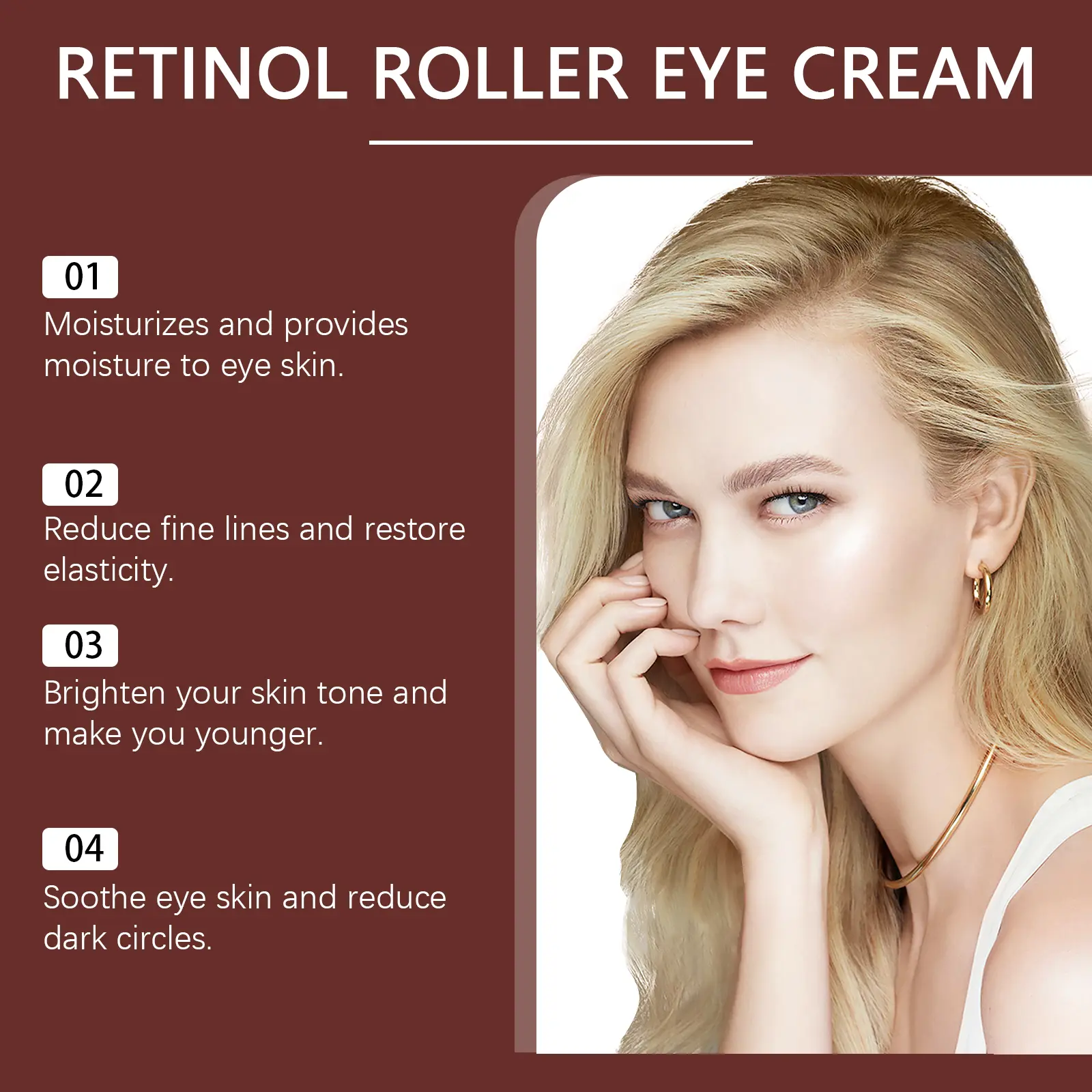 Retinol Eye Cream for Fine Lines & Hydration - West&Month 8 retinol eye cream lighten lines tender moisturize West Month 629 9155