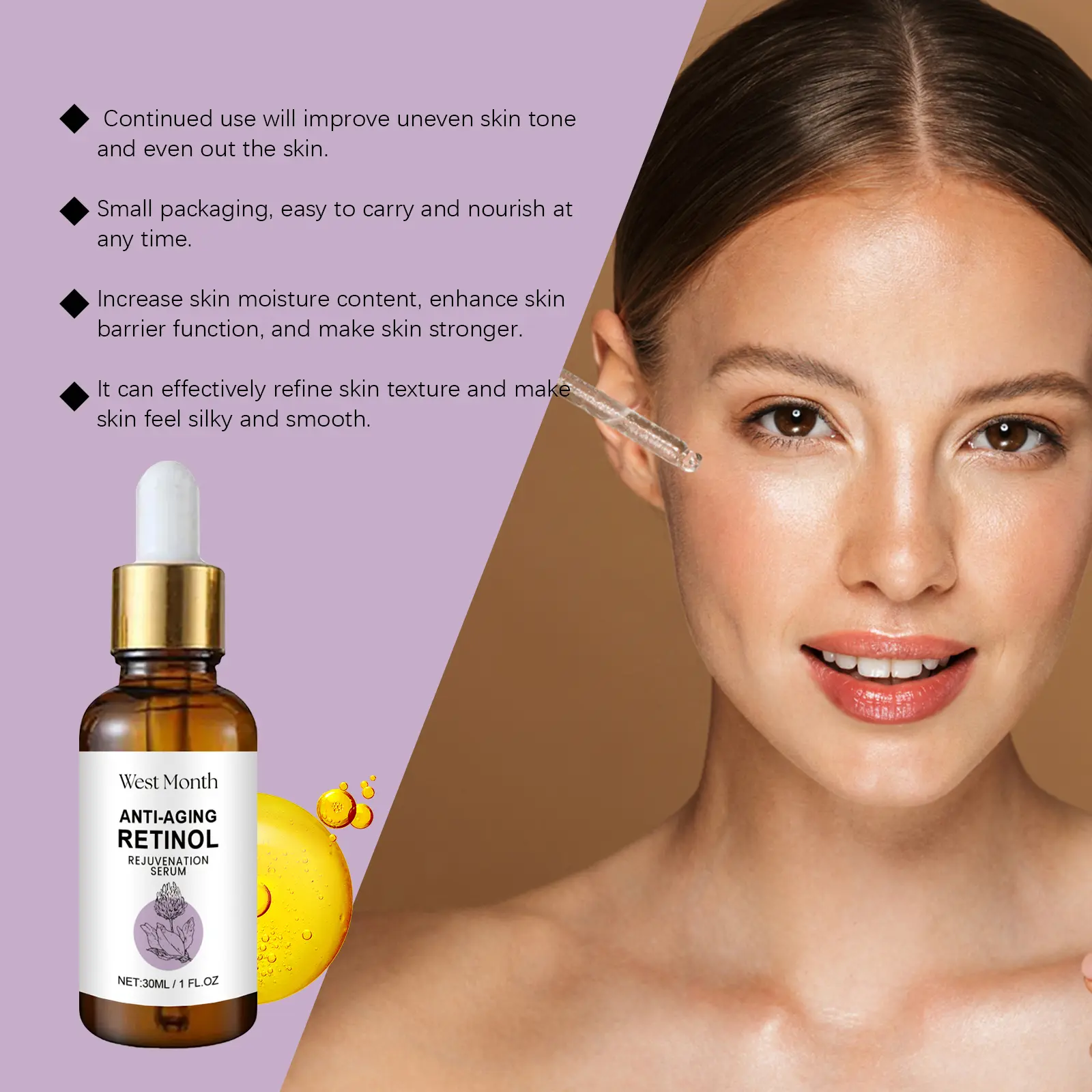 Retinol Eye Essence for Firming & Fine Lines - West&Month 6 retinol eye essence hydrate tighten reduce lines West Month 444 6845