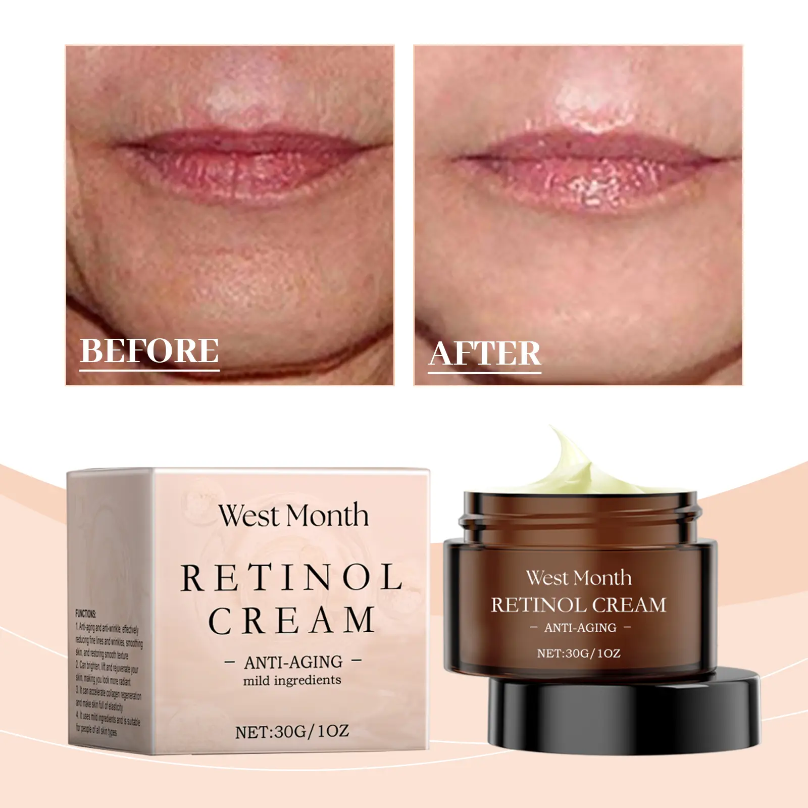 Retinol Firming Cream with Arbutin & Hyaluronic Acid - West&Month 2 retinol firming cream moisturize retinol arbutin West Month 486 7446