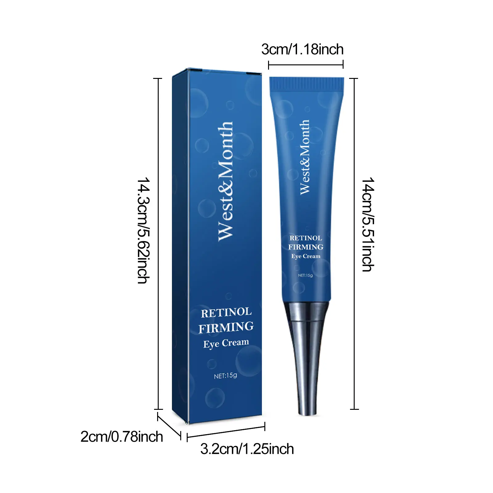 Retinol Eye Cream for Dark Circles & Firming - West&Month 1 retinol firming eye cream repair dark circles West Month 226 3944