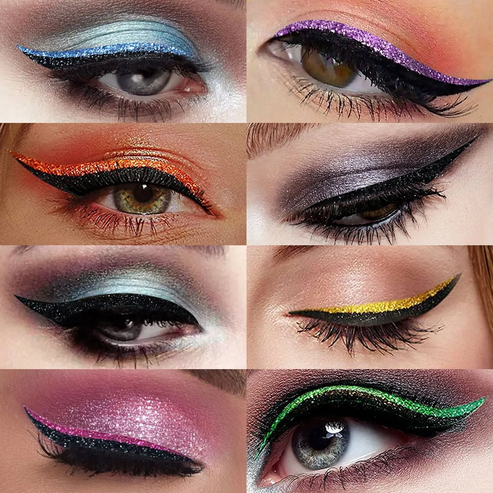 Reusable Eyeliner Stickers for Double Eyelid Shaping - West&Month 4 reusable eyeliner stickers stage makeup West Month 268 11412