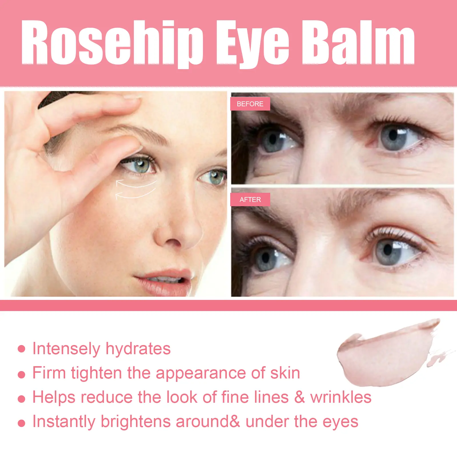 Rosehip Eye Cream Stick for Dark Circles & Firming - West&Month 5 rosehip eye cream stick moisturize light line West Month 036 1565