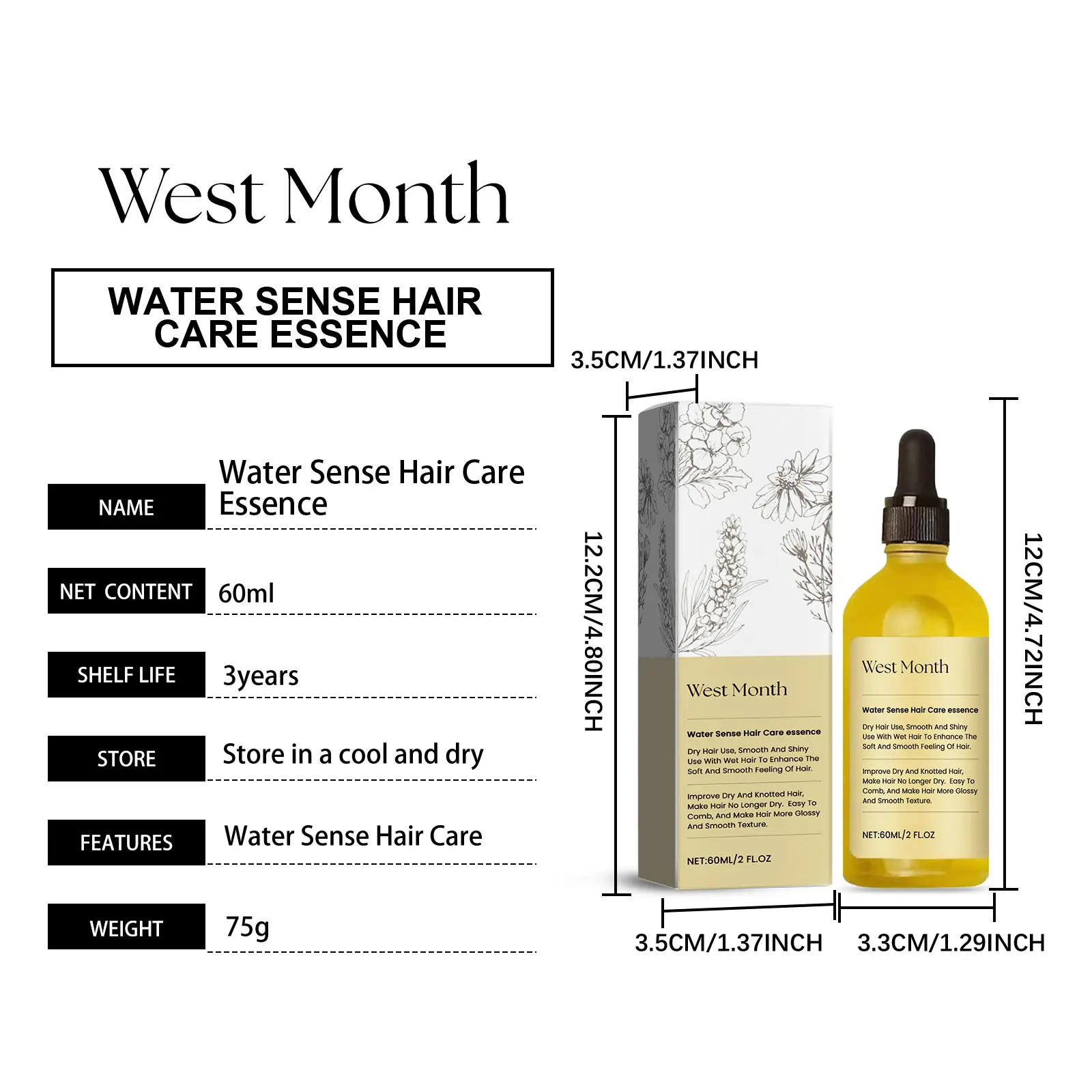Rosemary Hair Oil Nourishing Essential Oil by West&Month 1 rosemary hair oil nourish gentle West Month 213 3779
