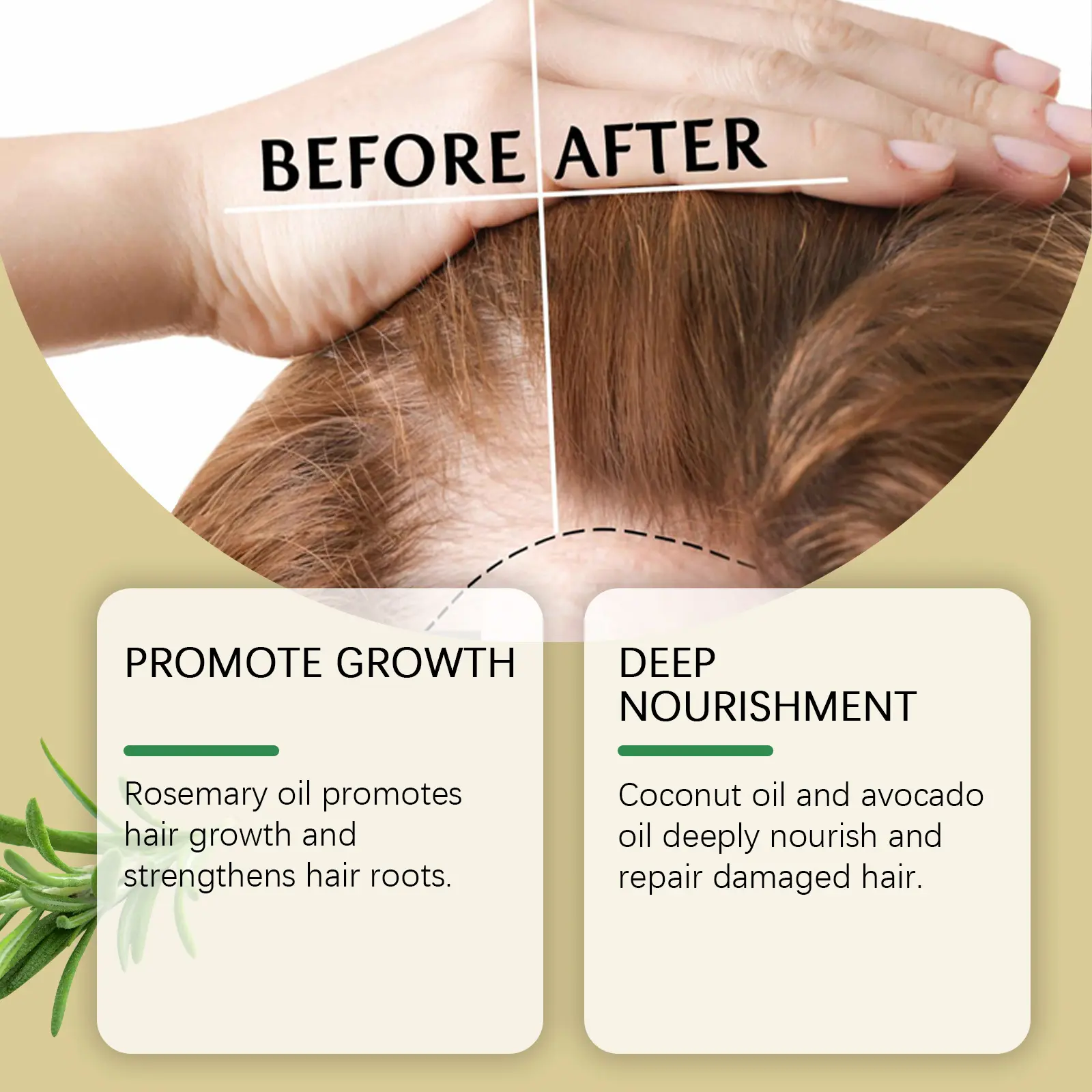 Rosemary Hair Oil Nourishing Essential Oil by West&Month 6 rosemary hair oil nourish gentle West Month 213 3784