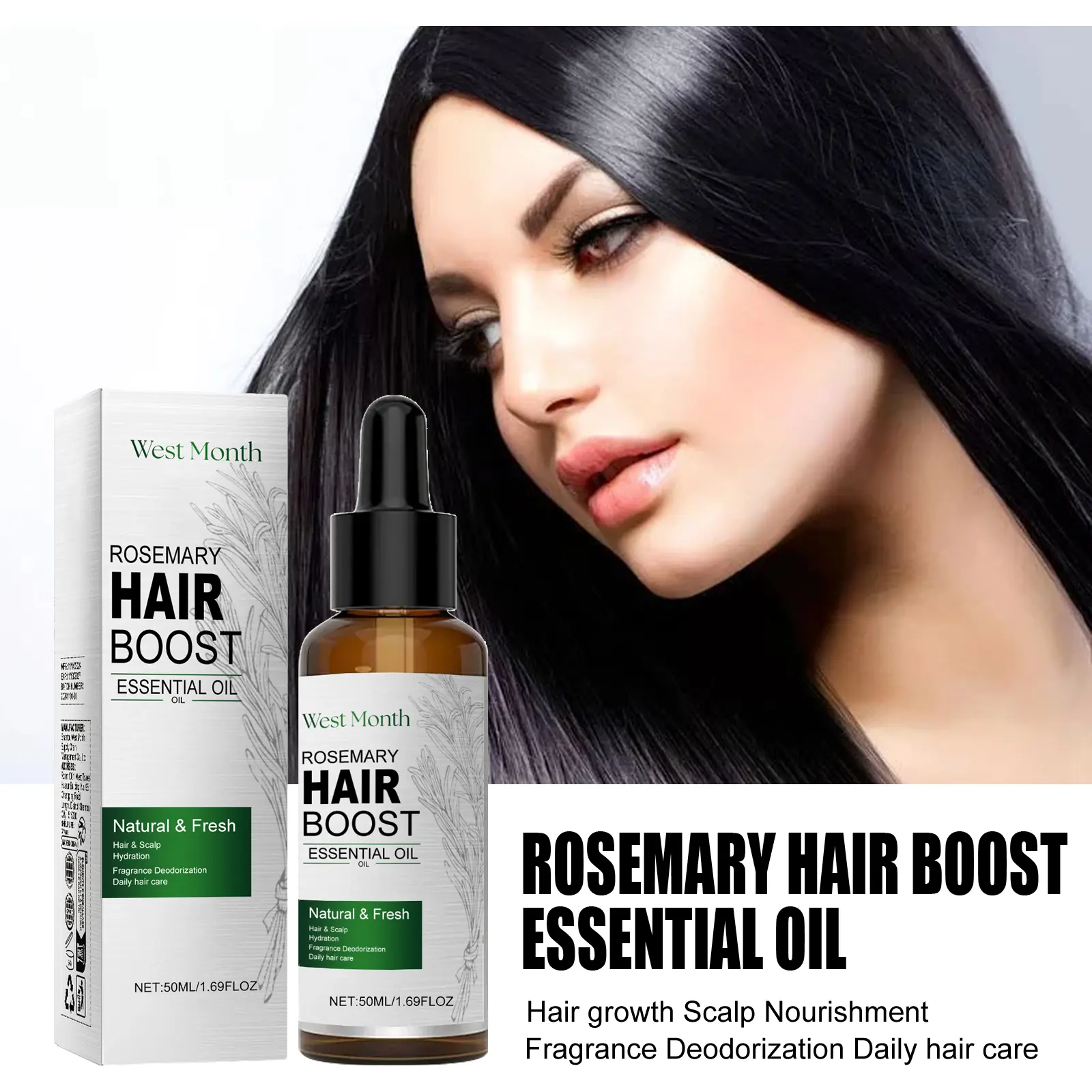 West&Month Rosemary Hair Oil Review: My Messy-Hair Savior? 2 Close-up of applying West&Month Rosemary Hair Oil to hair ends