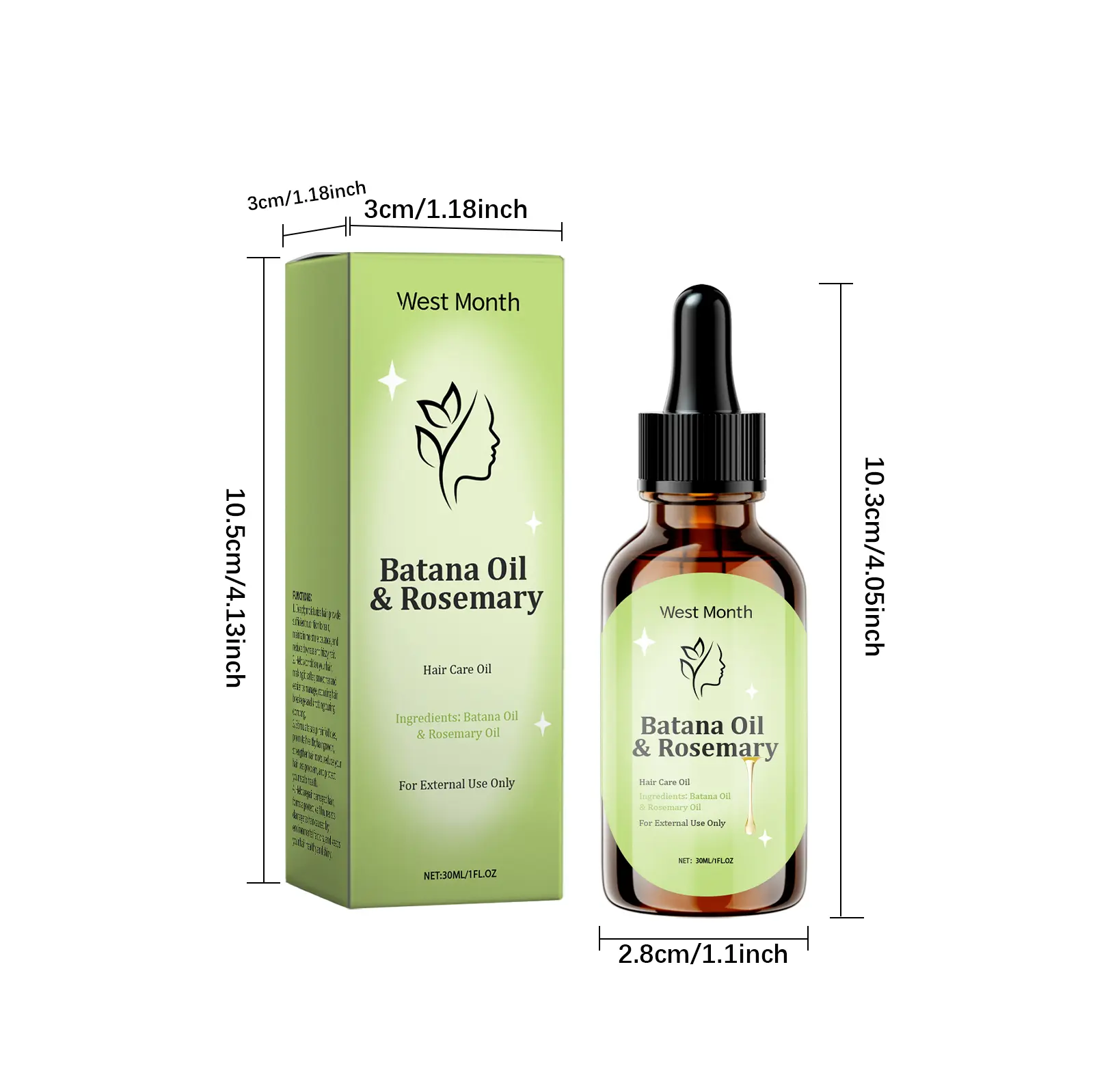 Rosemary Essential Oil for Hair Growth & Scalp Nourishment - West&Month 1 rosemary oil hair strong smooth nourish grow West Month 659 9466