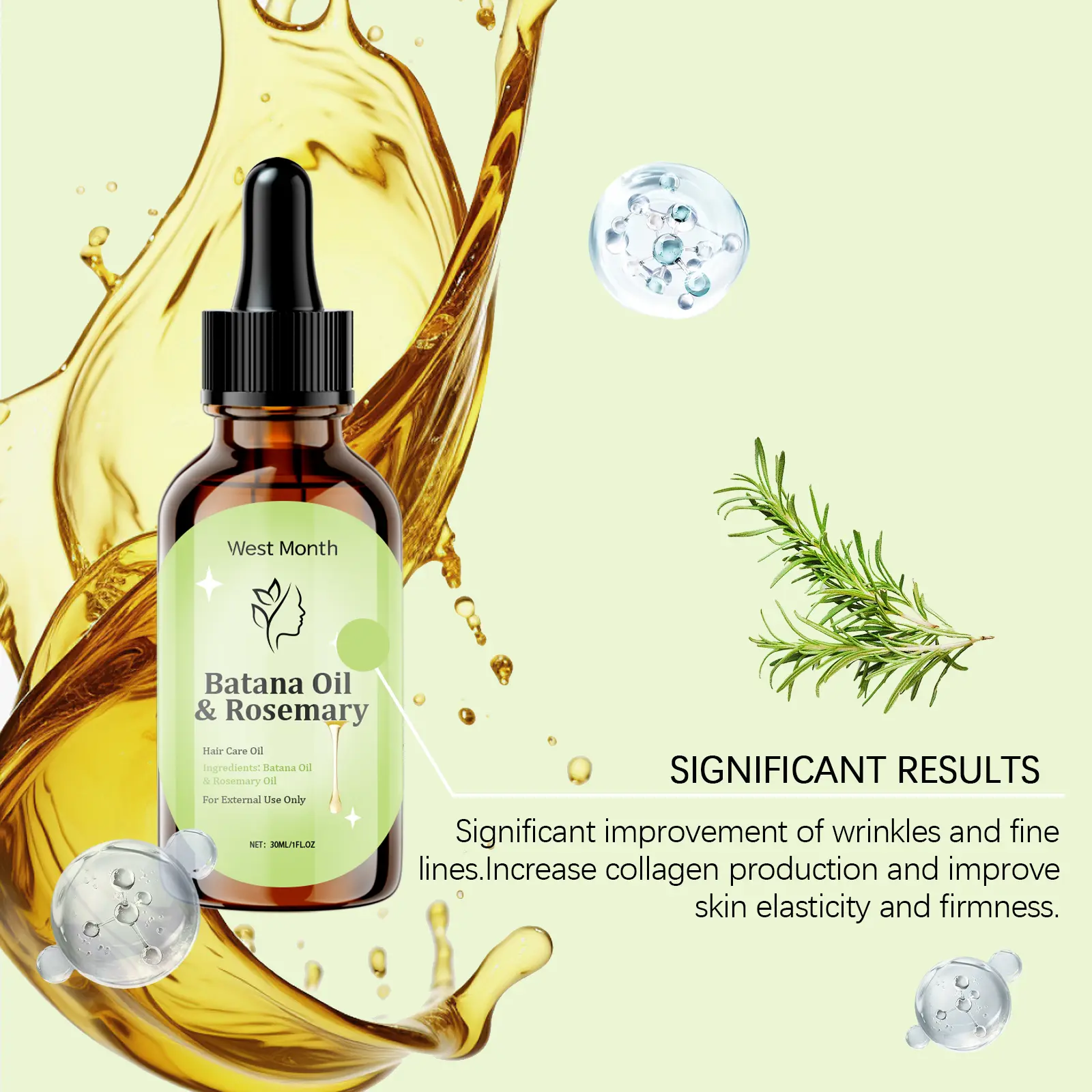 Rosemary Essential Oil for Hair Growth & Scalp Nourishment - West&Month 8 rosemary oil hair strong smooth nourish grow West Month 659 9470