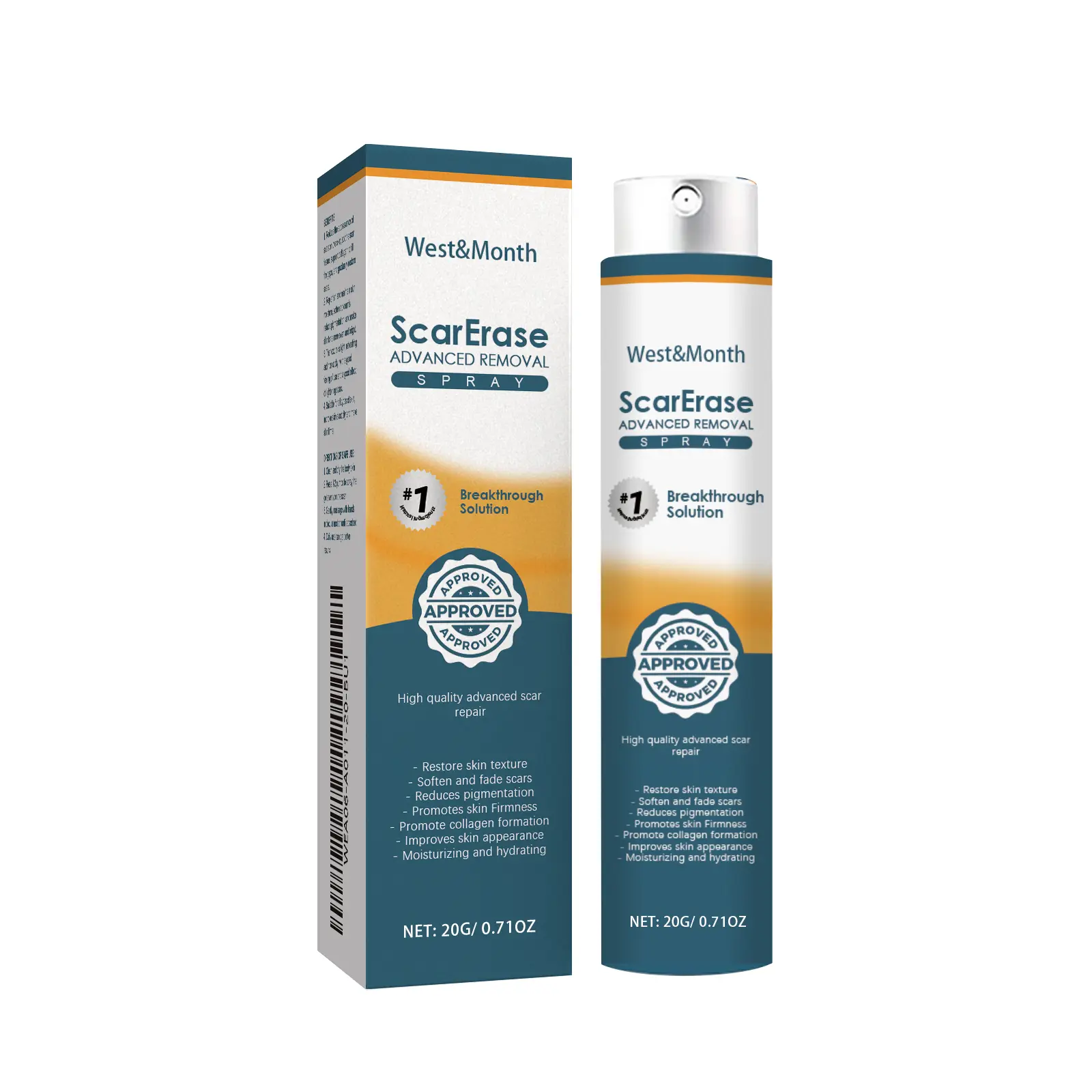 West&Month Scar Erase Spray Review: Did It Actually Work on My Old Scar? 1 West&Month Scar Erase Spray bottle on a bathroom counter