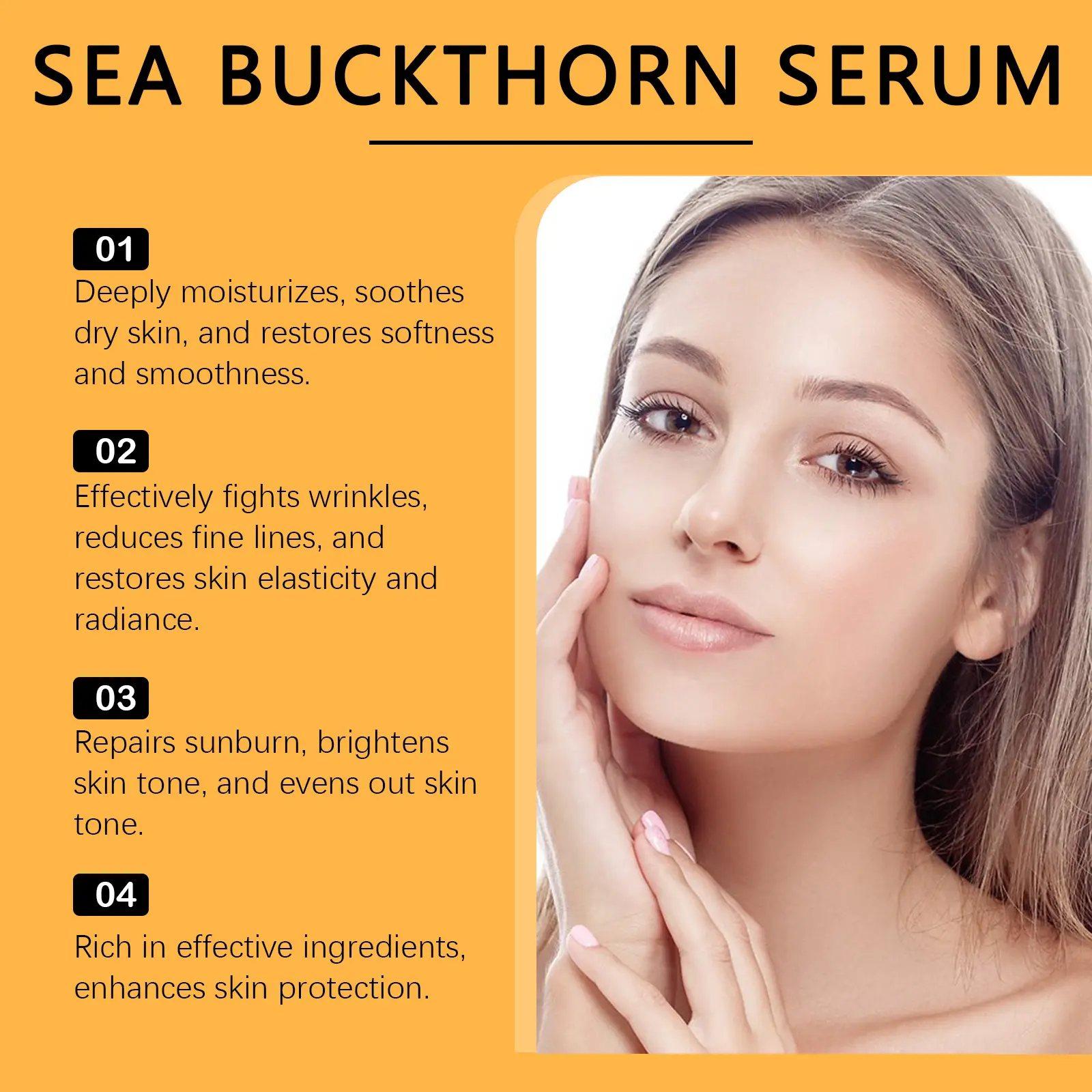 Sea Buckthorn Moisturizing Essence for Hydrating & Firming - West&Month 5 sea buckthorn essence gentle moisturize firm tender West Month 548 8330