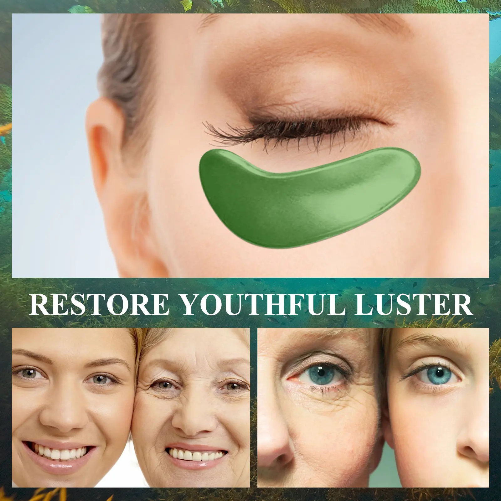 Seaweed Firming Eye Mask for Moisturizing & Lifting - West&Month 5 seaweed eye mask moisturize lift gentle care West Month 503 7696