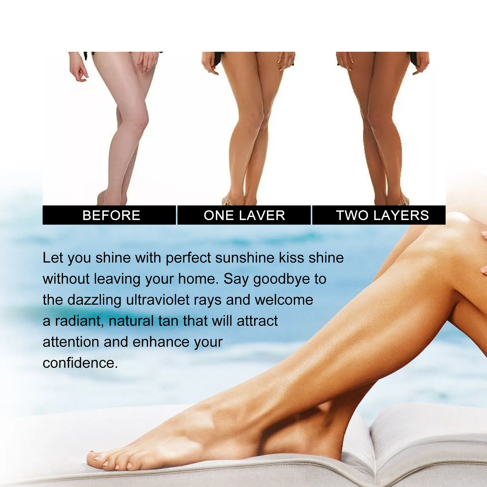 Self-Tanning Body Drops Moisturizing Essence for Natural Glow West&Month 4 self tanning drops outdoor moisturizing tanning West Month 345 5478