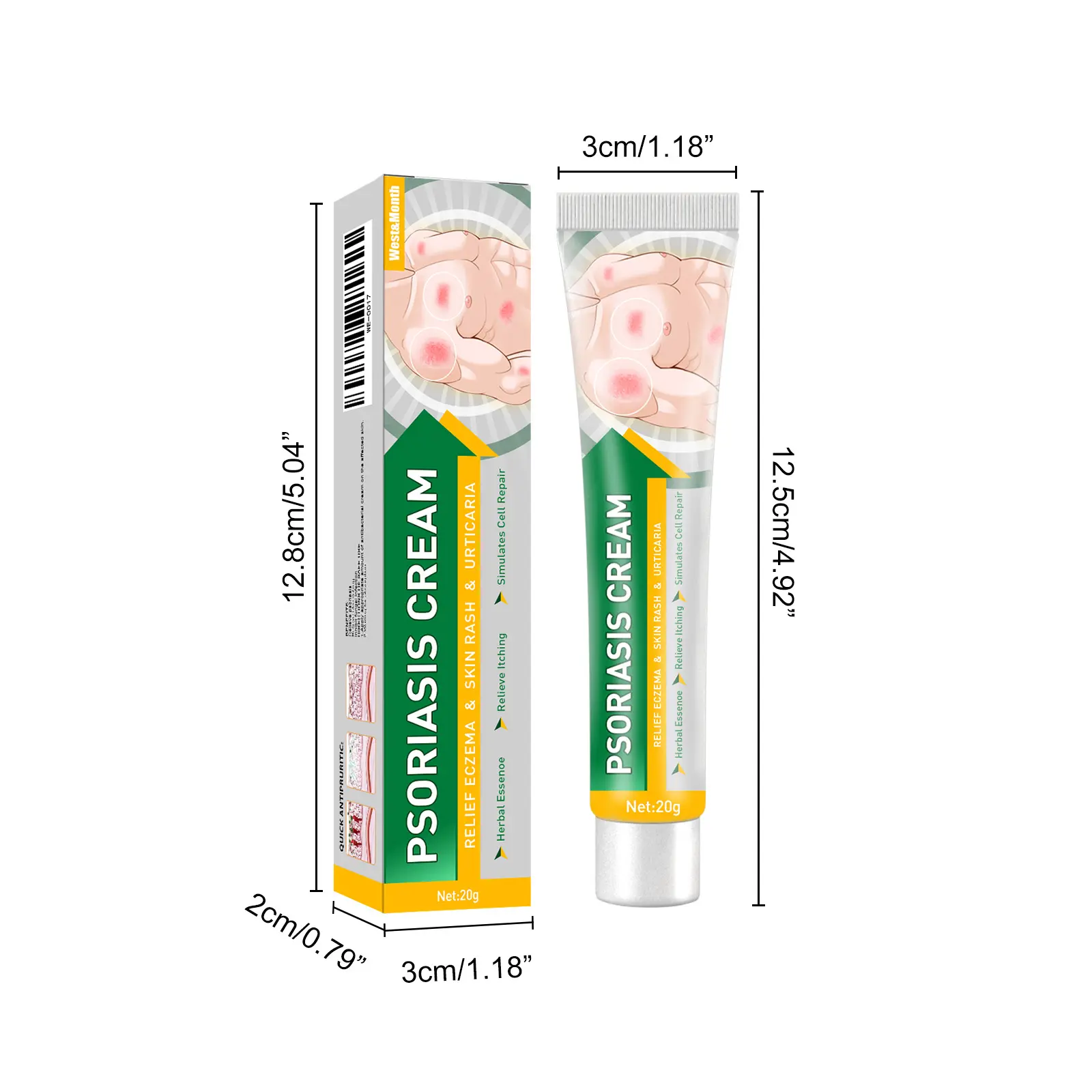 Skin Care Cream for Dry Skin Relief - West&Month 1 skin care cream gentle relief hands feet West Month 656 9442