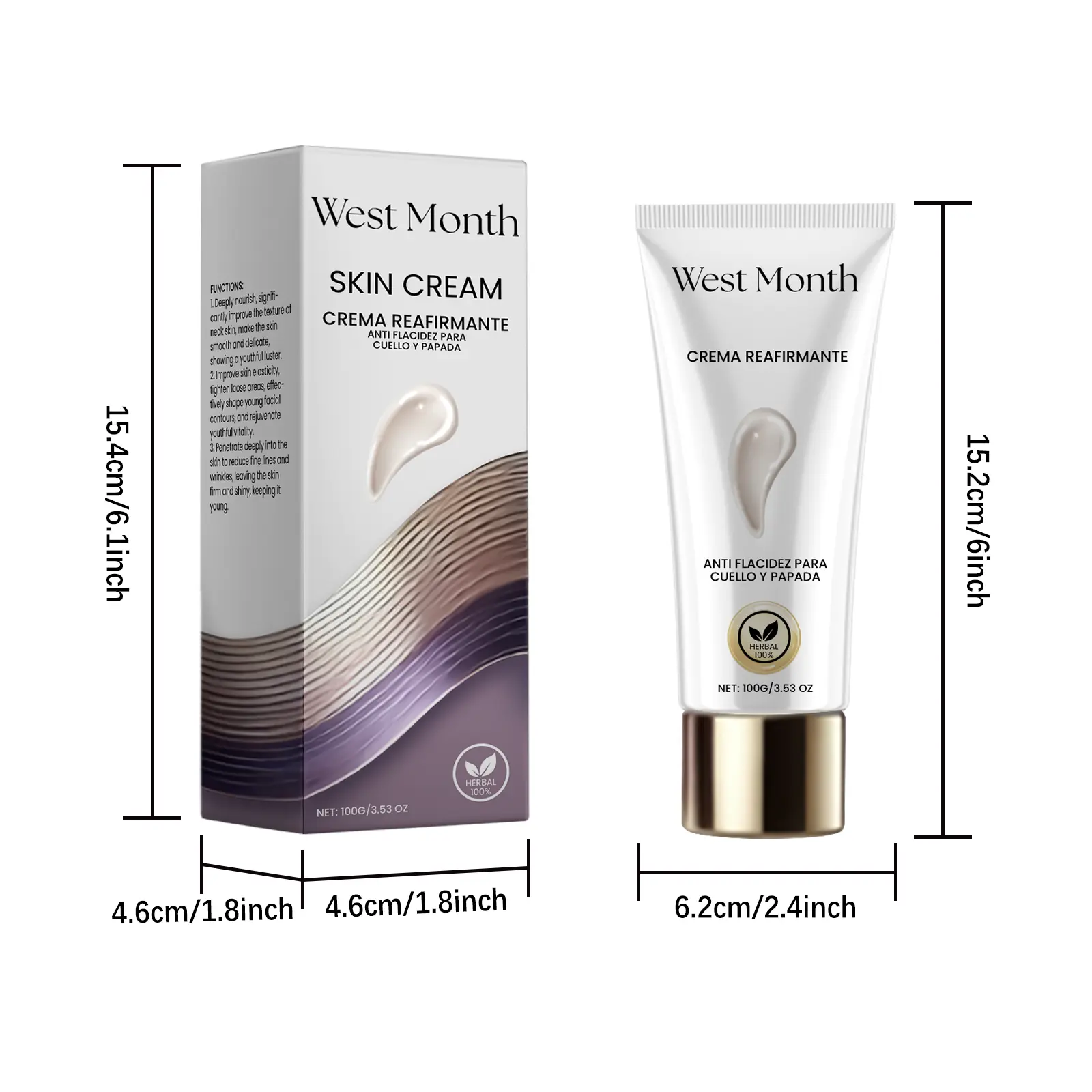 Moisturizing Brightening Cream for Face & Body with Vitamin E - West 1 skin care cream moisturizing body West Month 722 10217