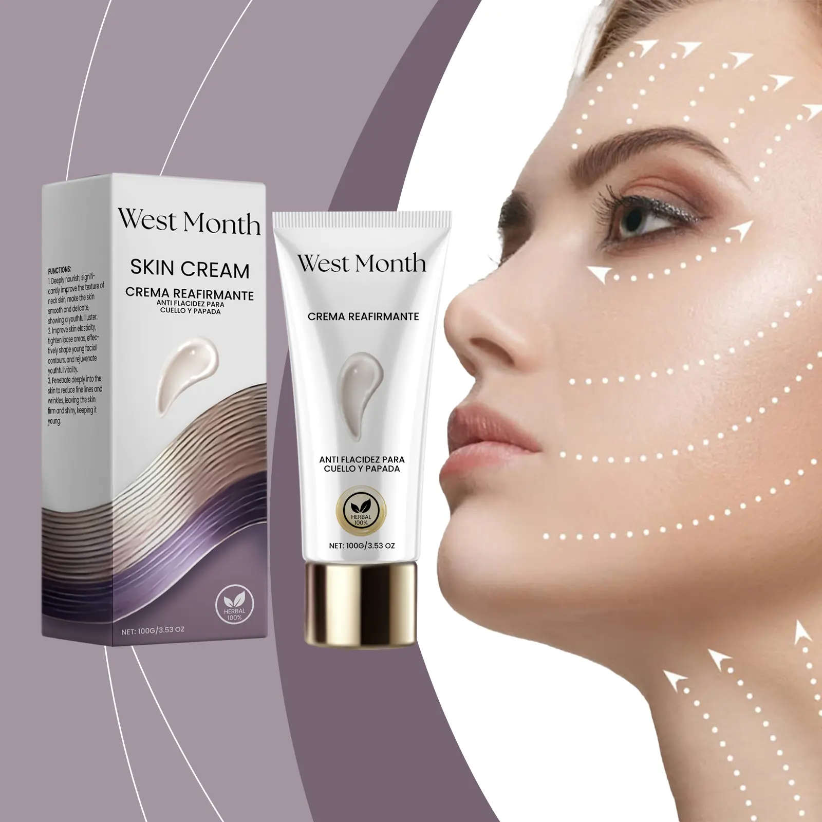 Moisturizing Brightening Cream for Face & Body with Vitamin E - West 2 skin care cream moisturizing body West Month 722 10218