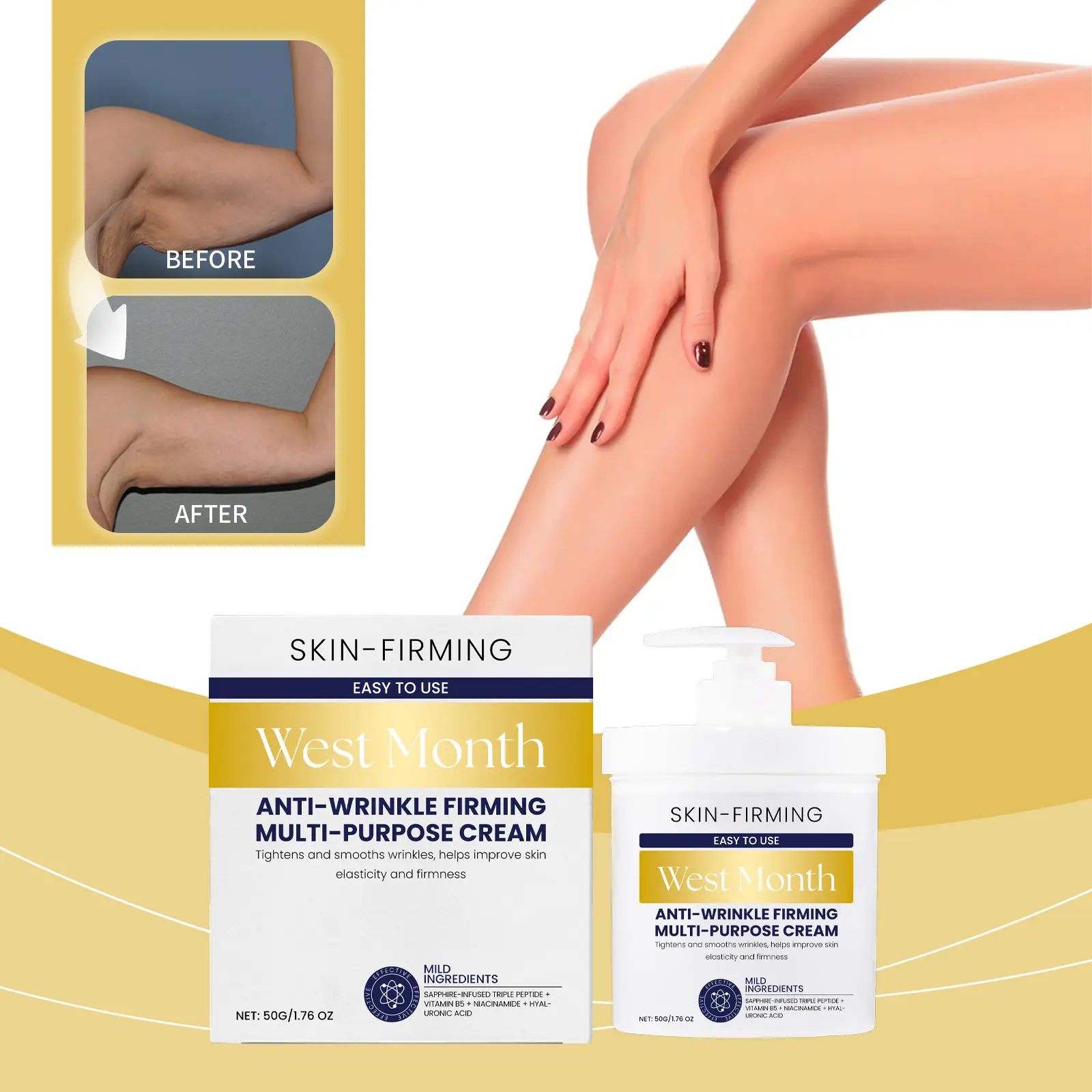 Firming & Moisturizing Body Cream for Skin Elasticity - West&Month 2 skin care cream moisturizing body cream West Month 508 7767