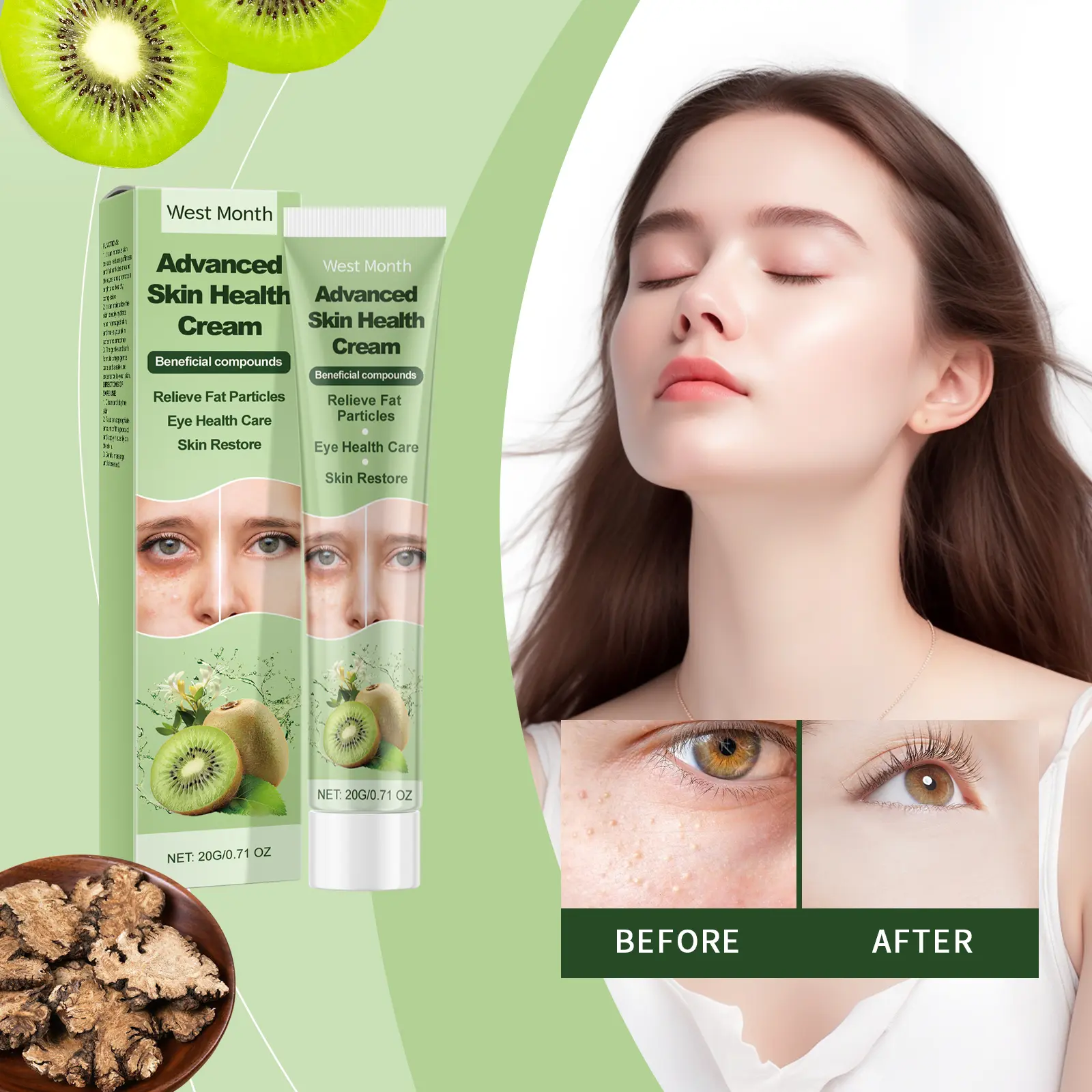 Skin Repair Cream for Smooth and Delicate Skin - West&Month 2 skin care cream repair fat granules moisturize West Month 633 9193