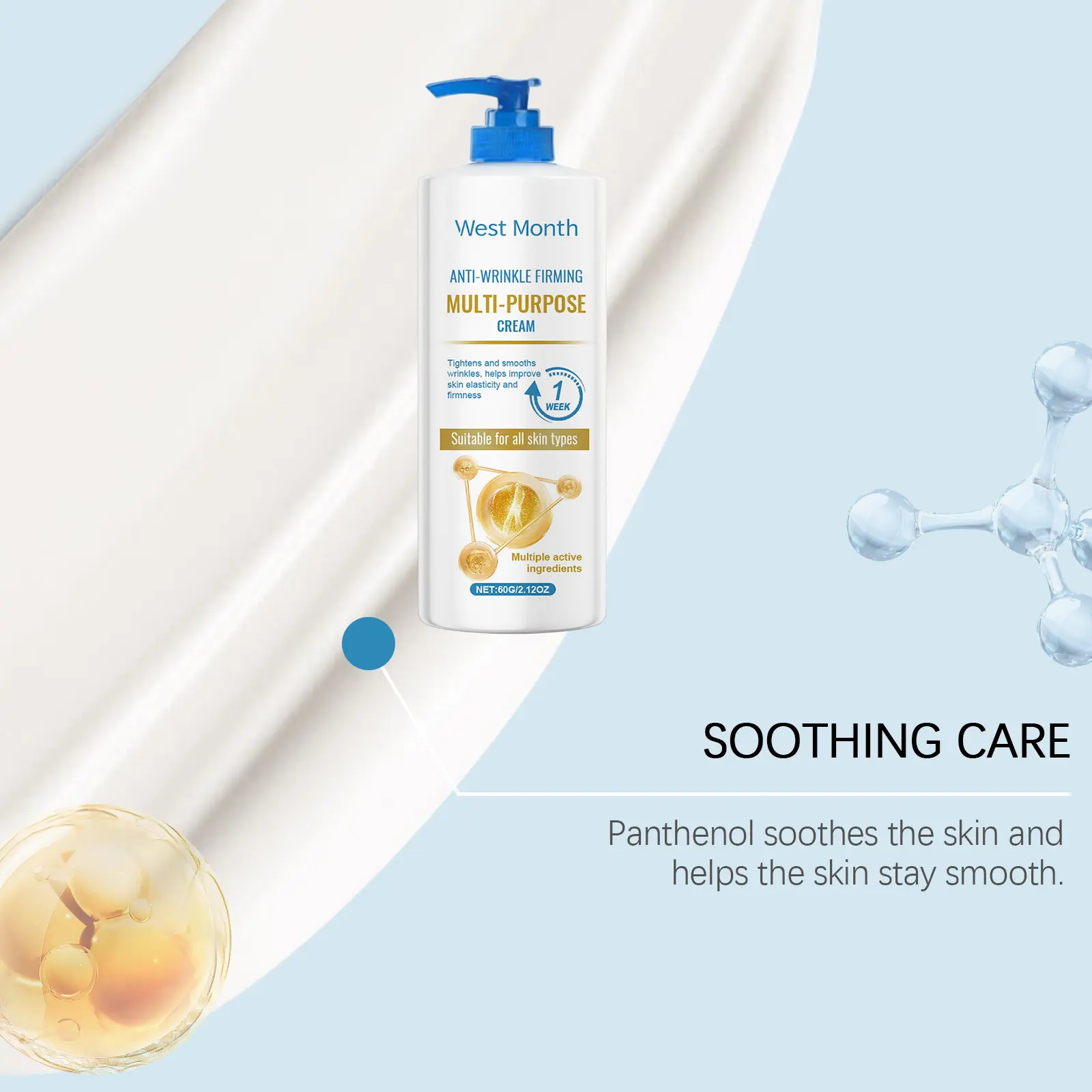 Firming Body Cream Hydrating Moisturizer for Wrinkles - West&Month 8 skin firming cream soothe repair hydrate West Month 306 4974