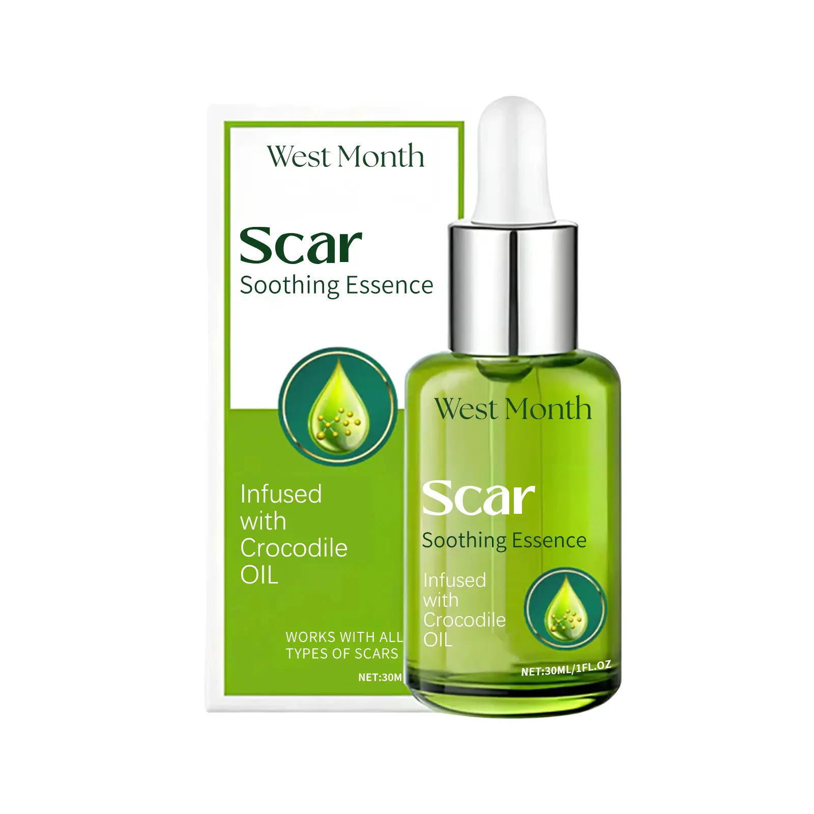 The Serum That Saved My Post-Winter Skin (And My Wallet) 1 West&Month Skin Repair Essence bottle with dropper on a bathroom counter